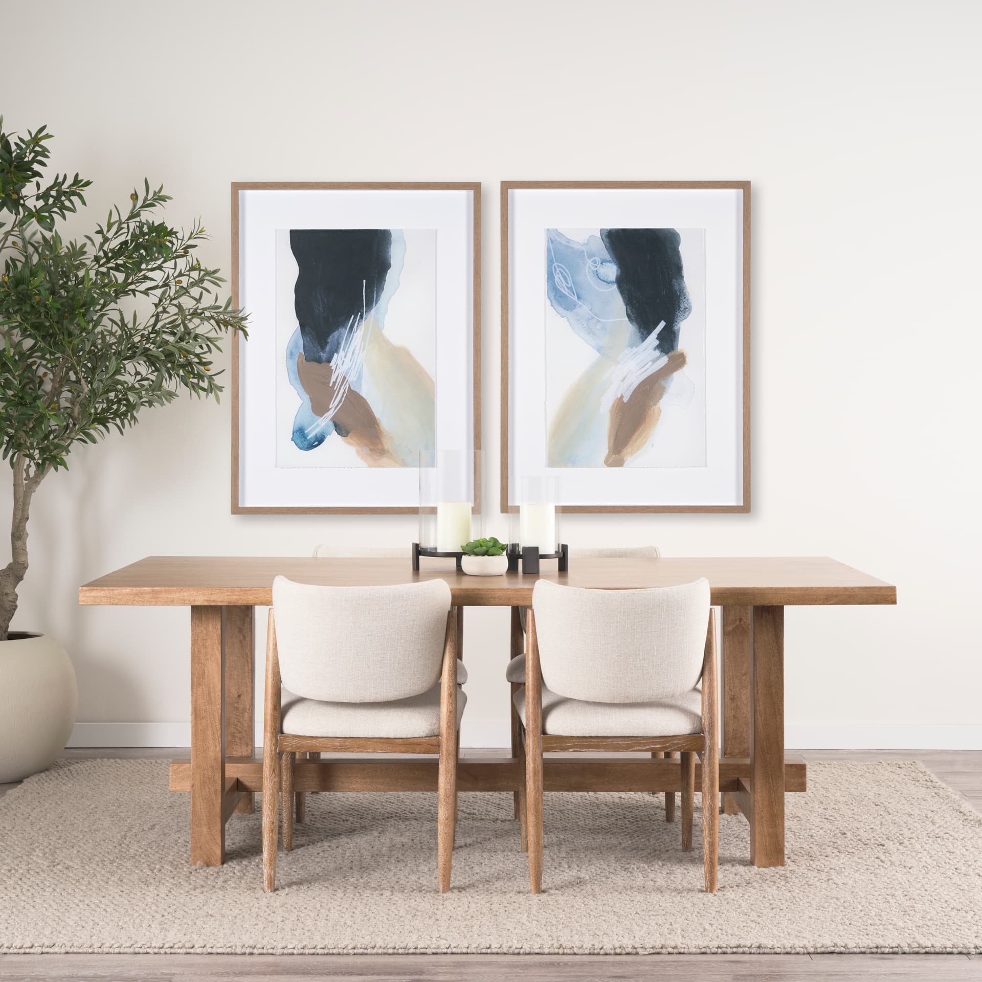Darkness Leads to Light I by IrHavuka Hand Embellished Textured Framed Art Print Matted under Glass — in a styled room