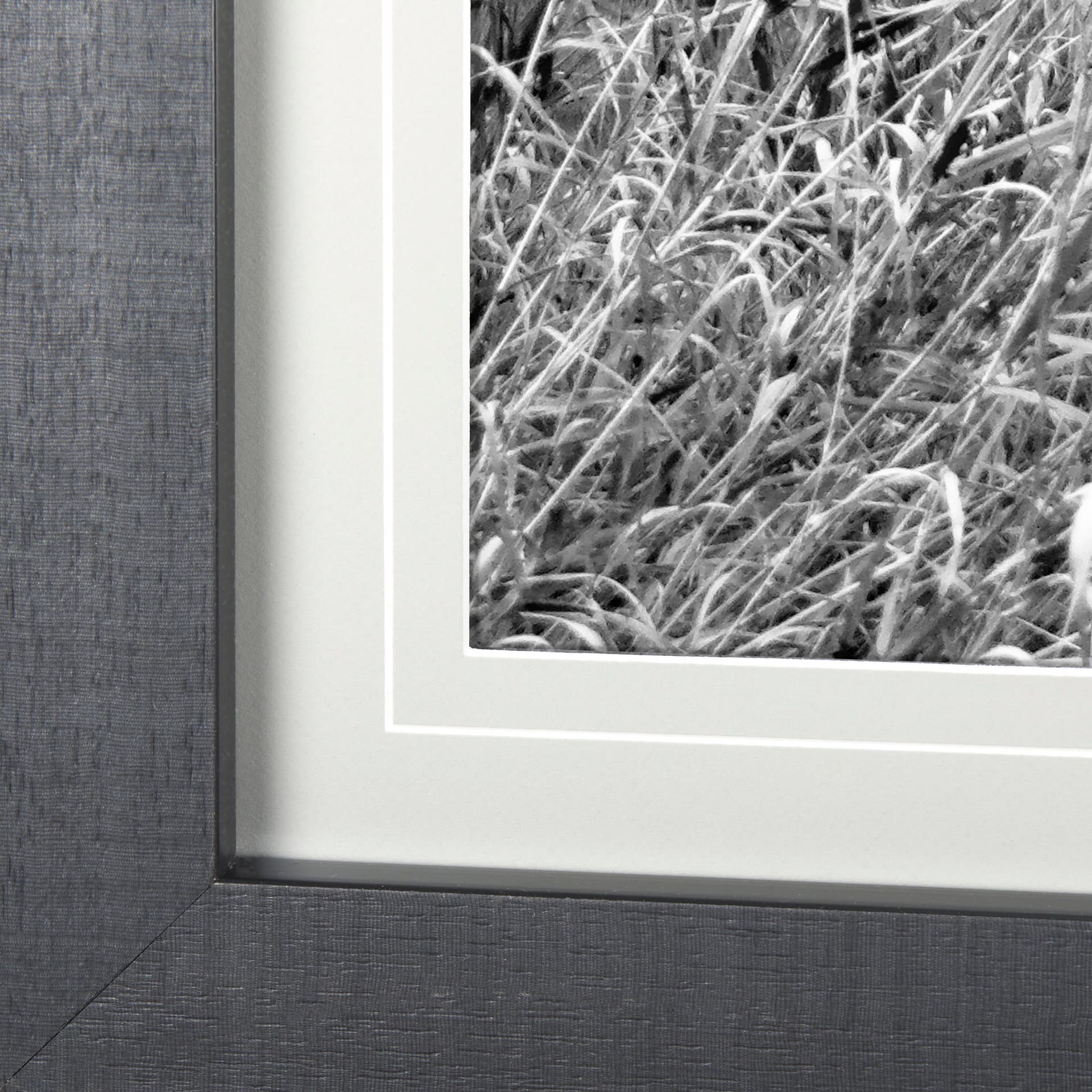 Grey & White Barn Ii by Mercana Studio Hand Embellished Textured Framed Photo Art Print Matted under — product photograph