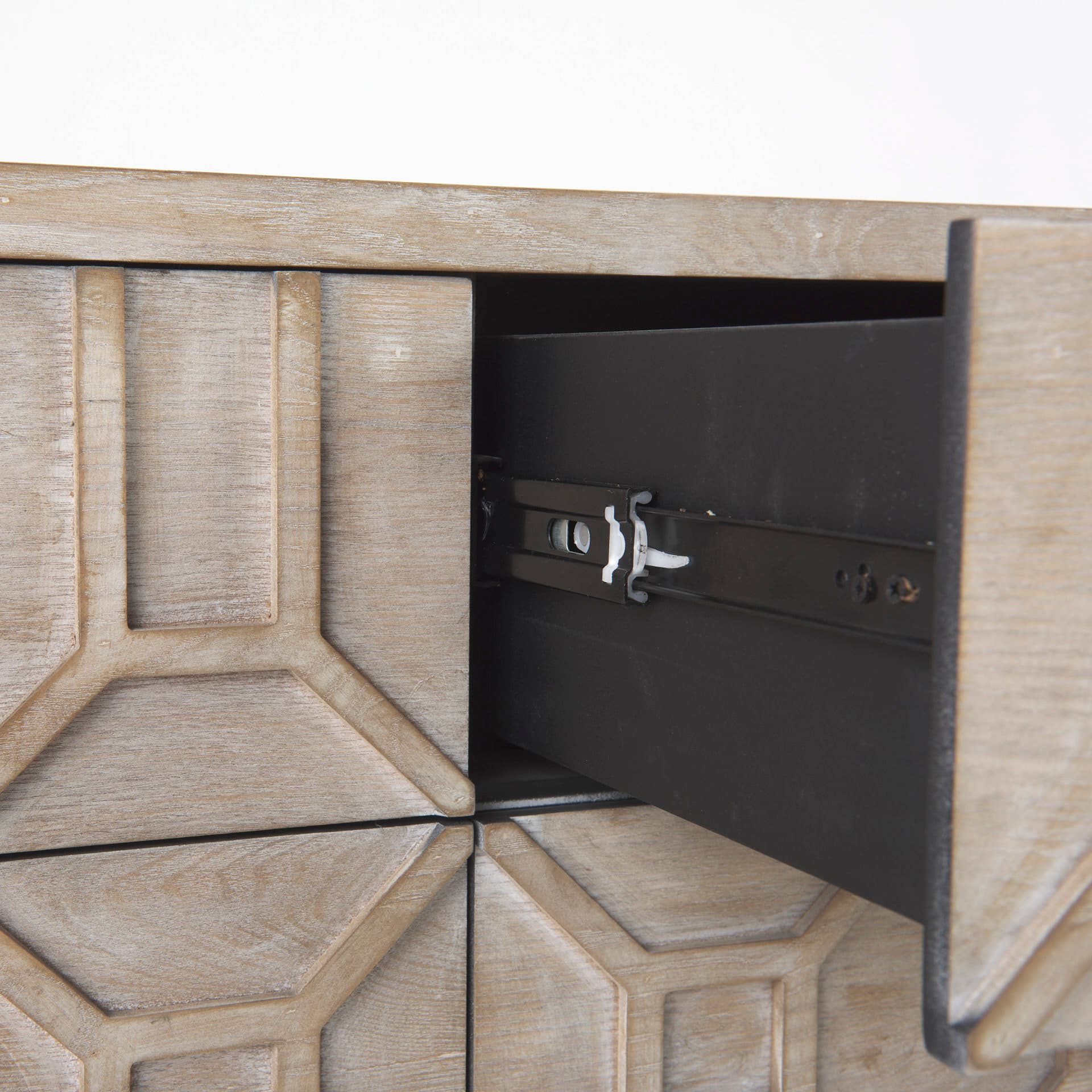 Genevieve II Light Brown Fir Veneer 9 Drawer Sideboard — product photograph