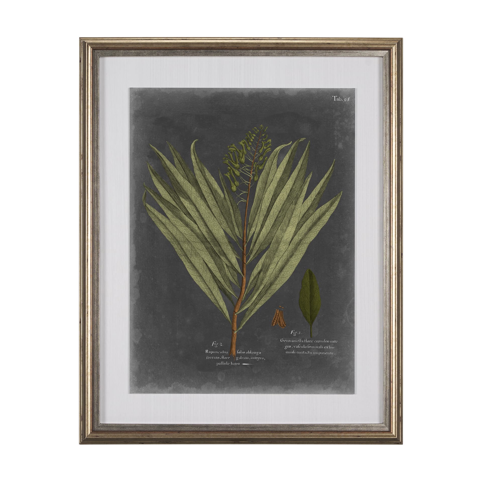 Foliage Dramatique II by Vision Studio Hand Embellished Textured Framed Art Print Matted under Glass — product photograph