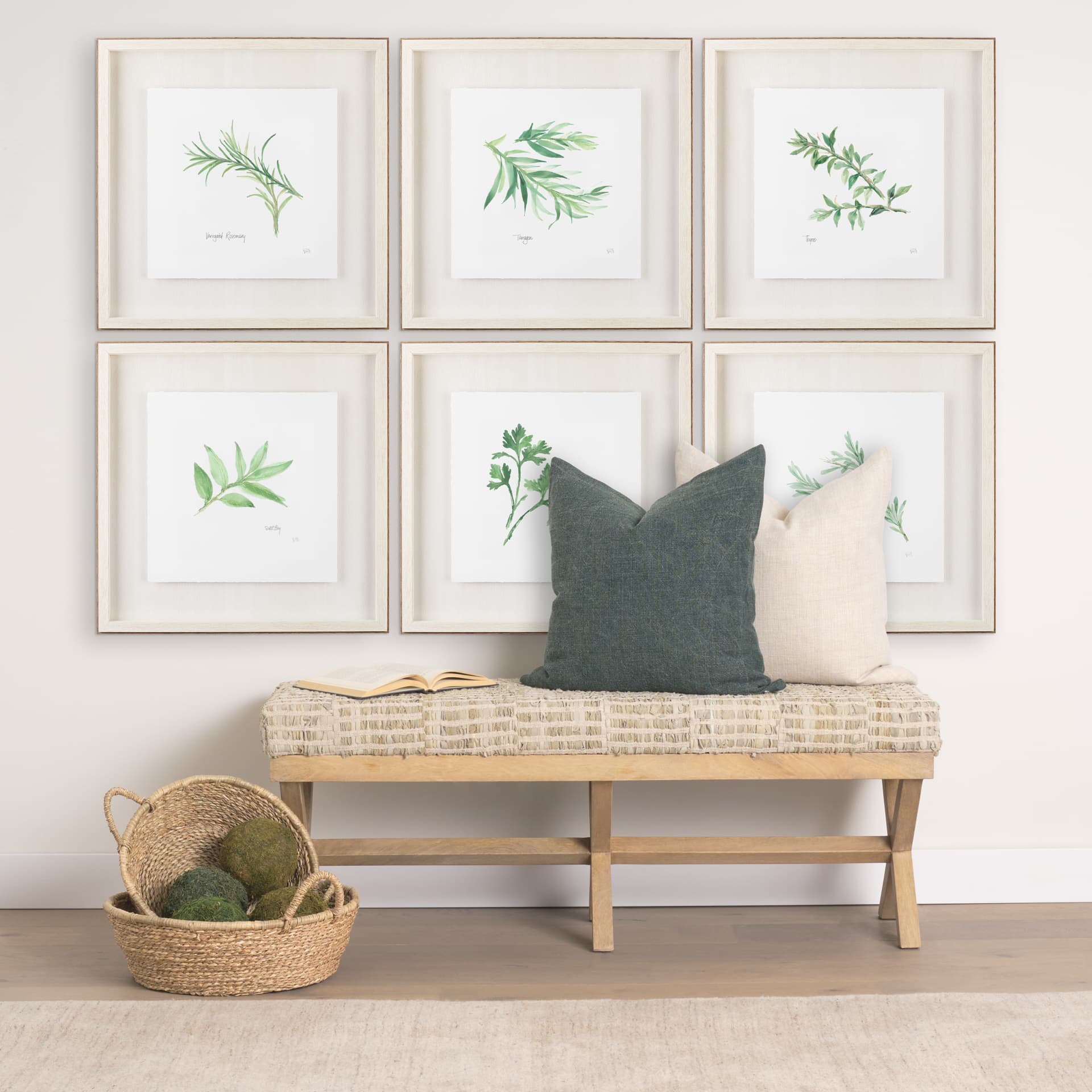 Tarragon v2 by Chris Paschke a Framed Art Print Matted under Glass — in a styled room