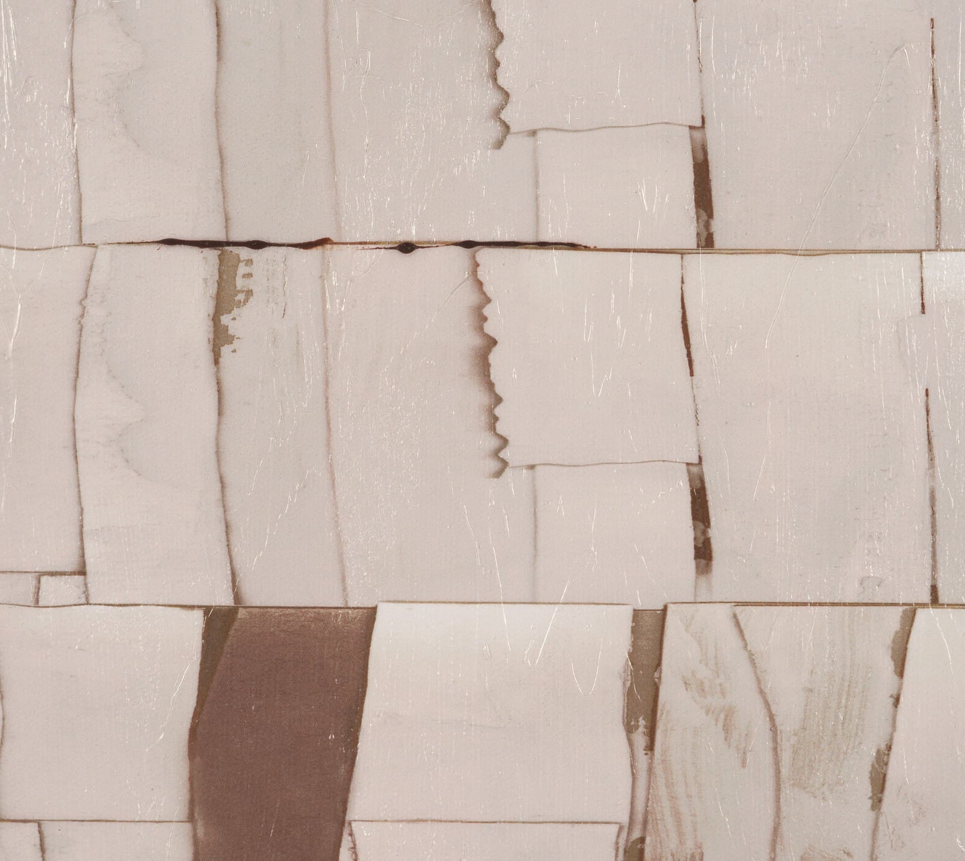 Glazed Echoes White II by Cartissi Hand-Embellished Textured Framed Canvas Artwork — product photograph