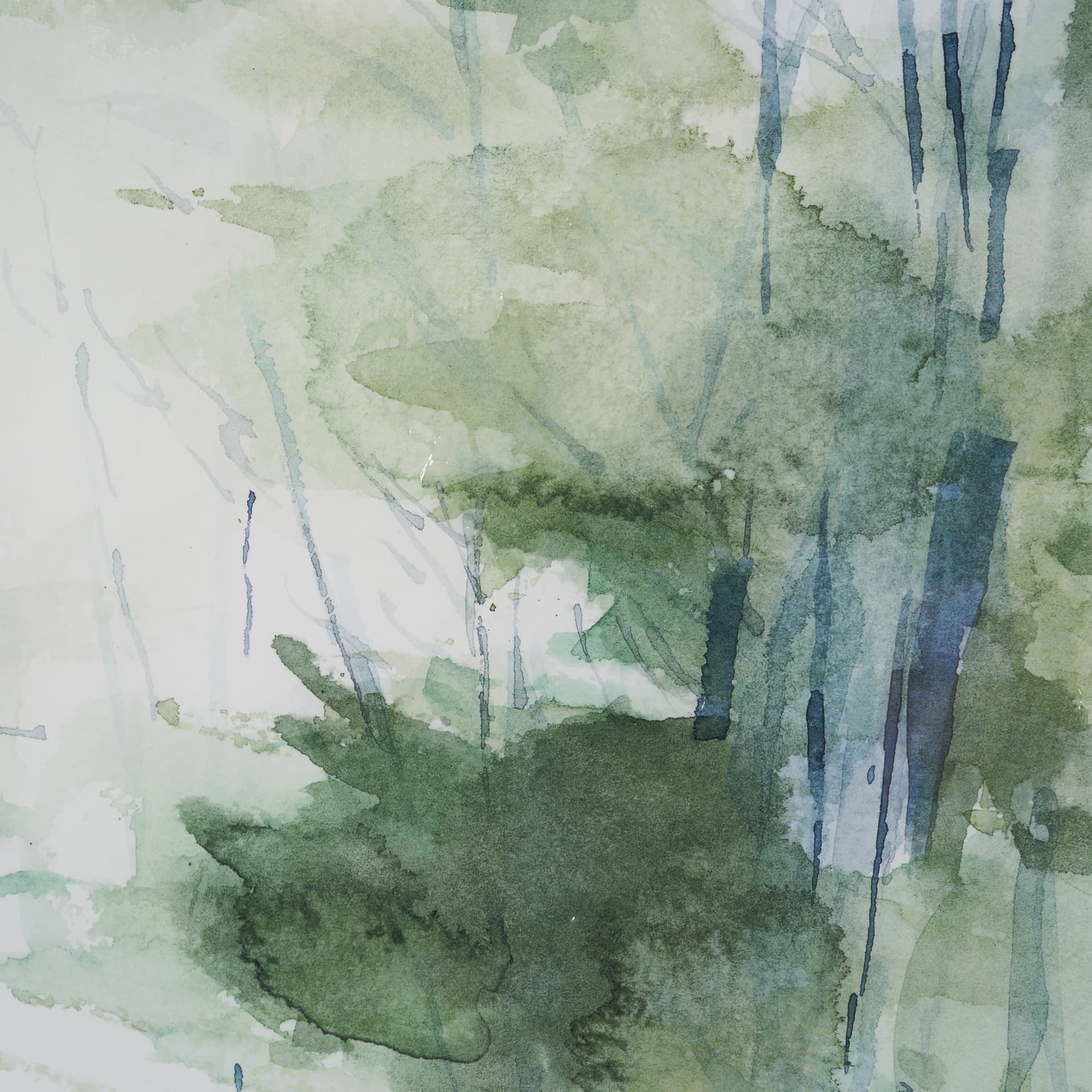 Forest Dew I by Mercana Studio a Hand Embellished Textured Framed Art Print Matted under Glass — product photograph