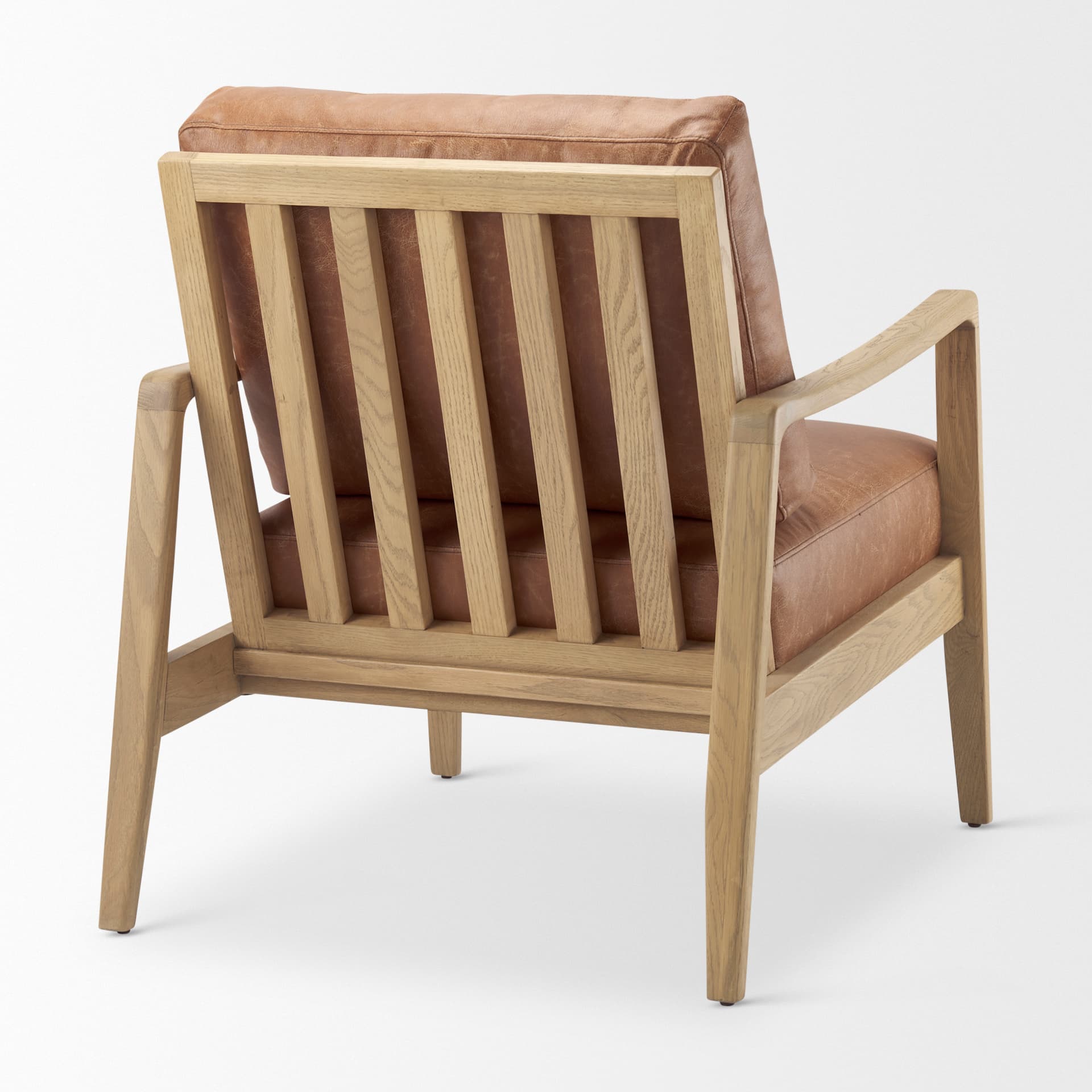 Raeleigh Tan Faux Leather Accent Chair — product photograph