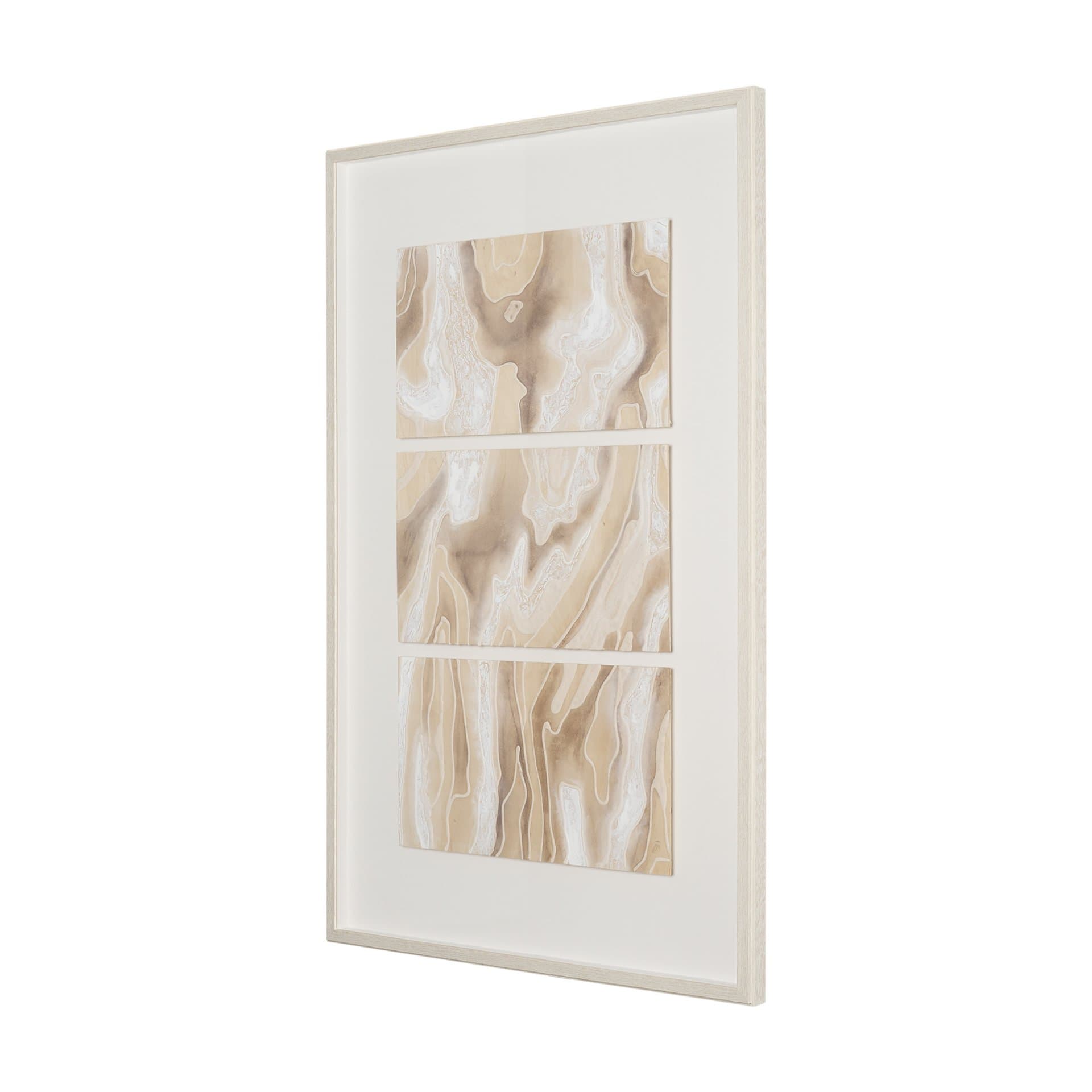 Coastal Topography by Mercana Studio Handmade Original Framed Artwork Matted under Glass — product photograph