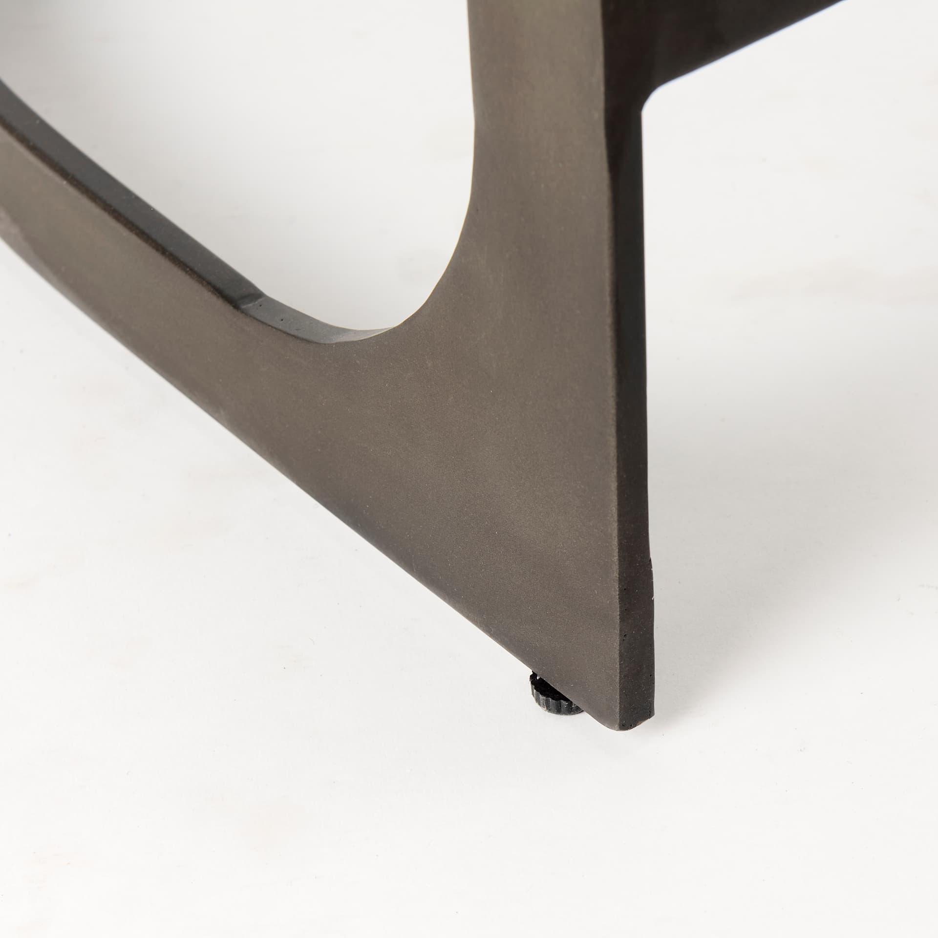 Tyson Backless 28in Seat Bar Stool | Black Leather w/ Black Metal — product photograph