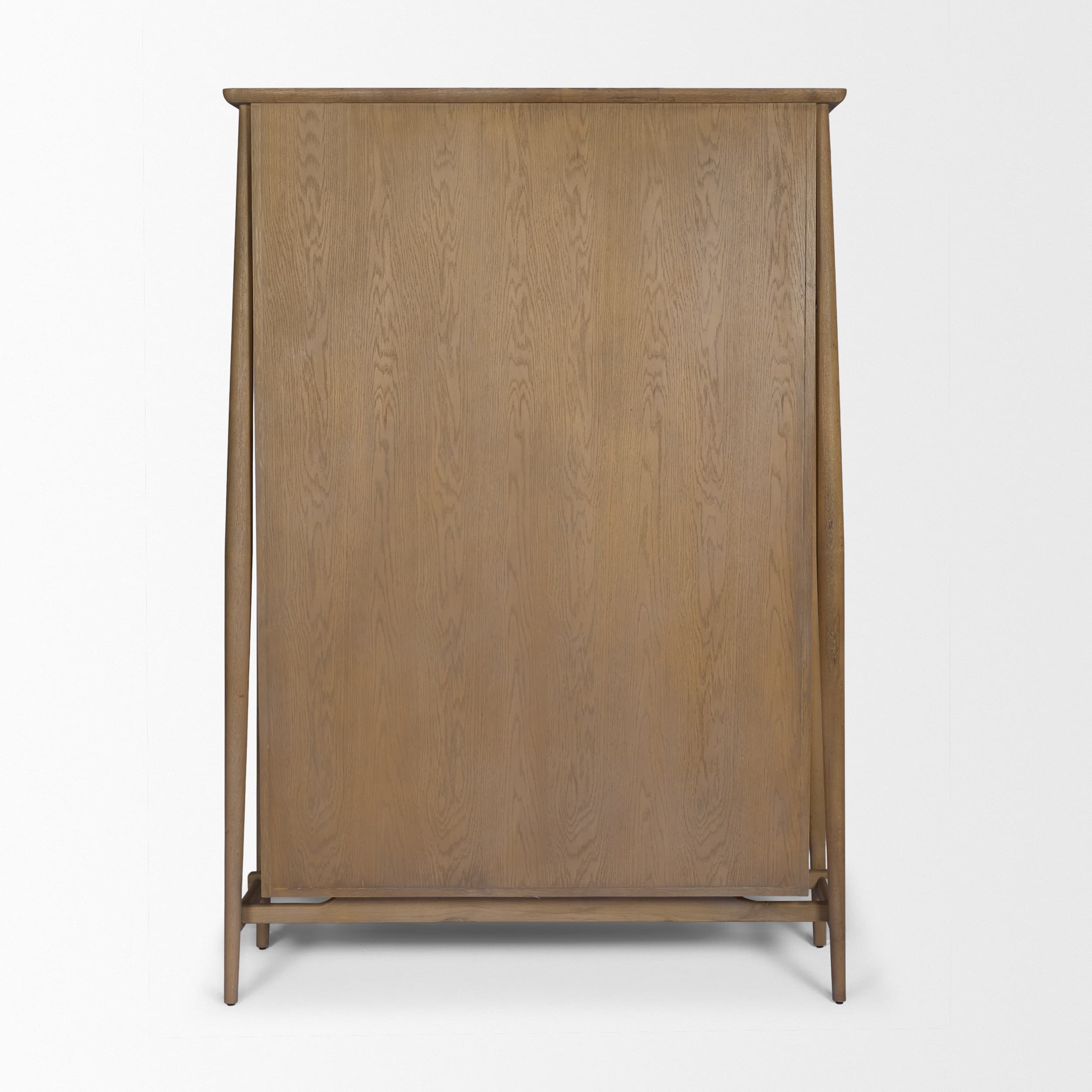 Hollis Gray-Brown Wood Curio Cabinet — product photograph