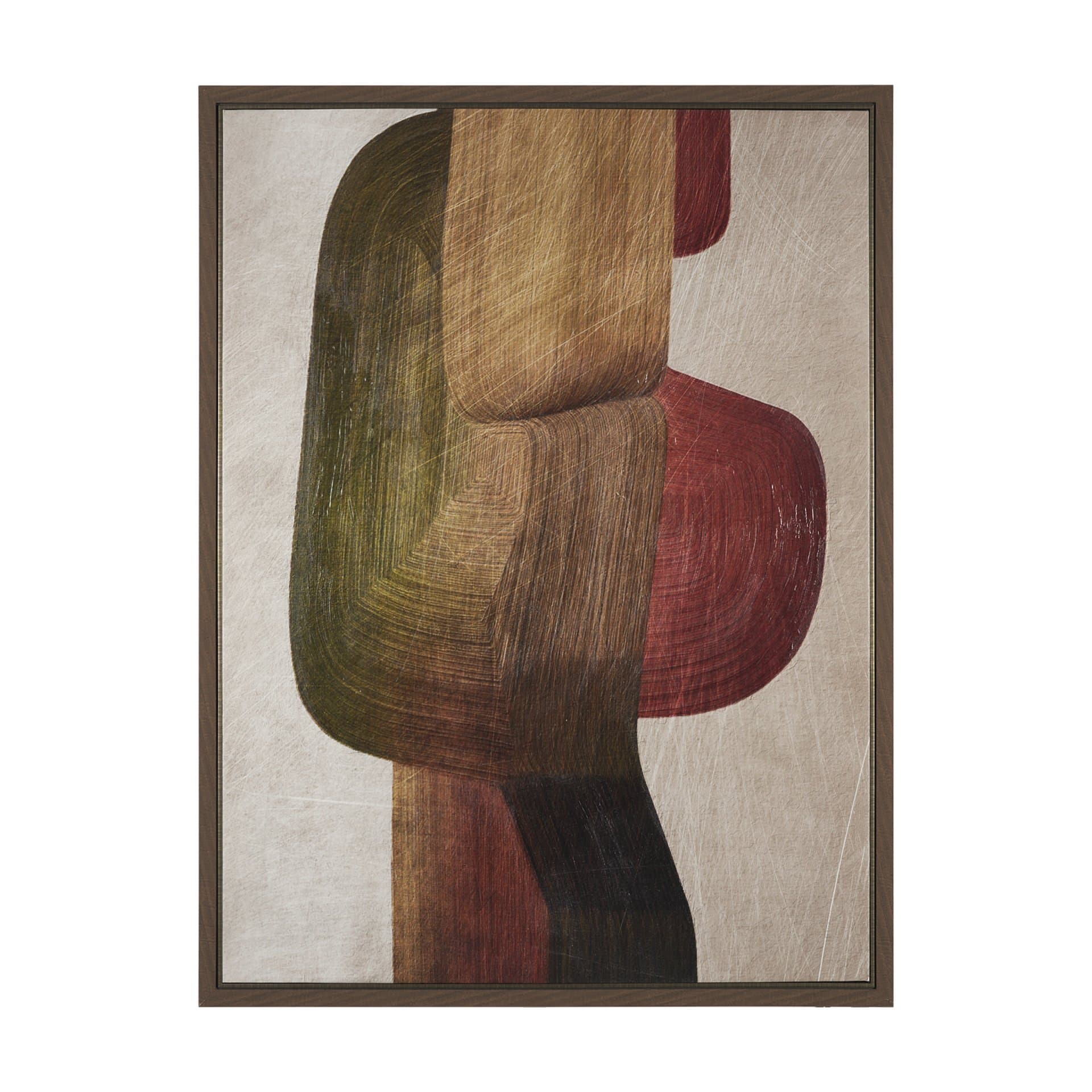 Alma - Metal Brushes II by Mercana Studio a Hand Embellished Textured Framed Canvas — product photograph