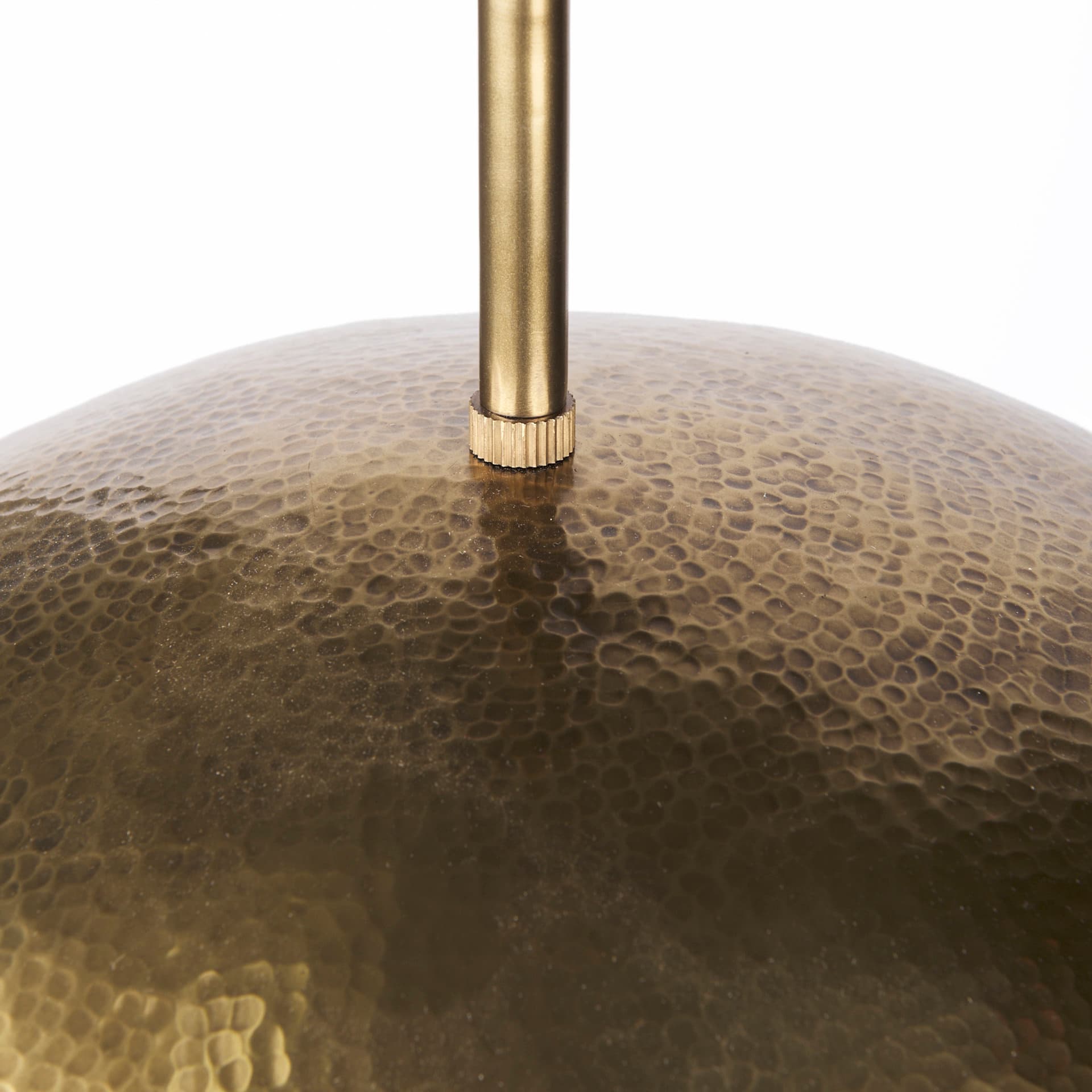 Garnet 13L x 13W Gold Hammered Metal Pendant Light — product photograph