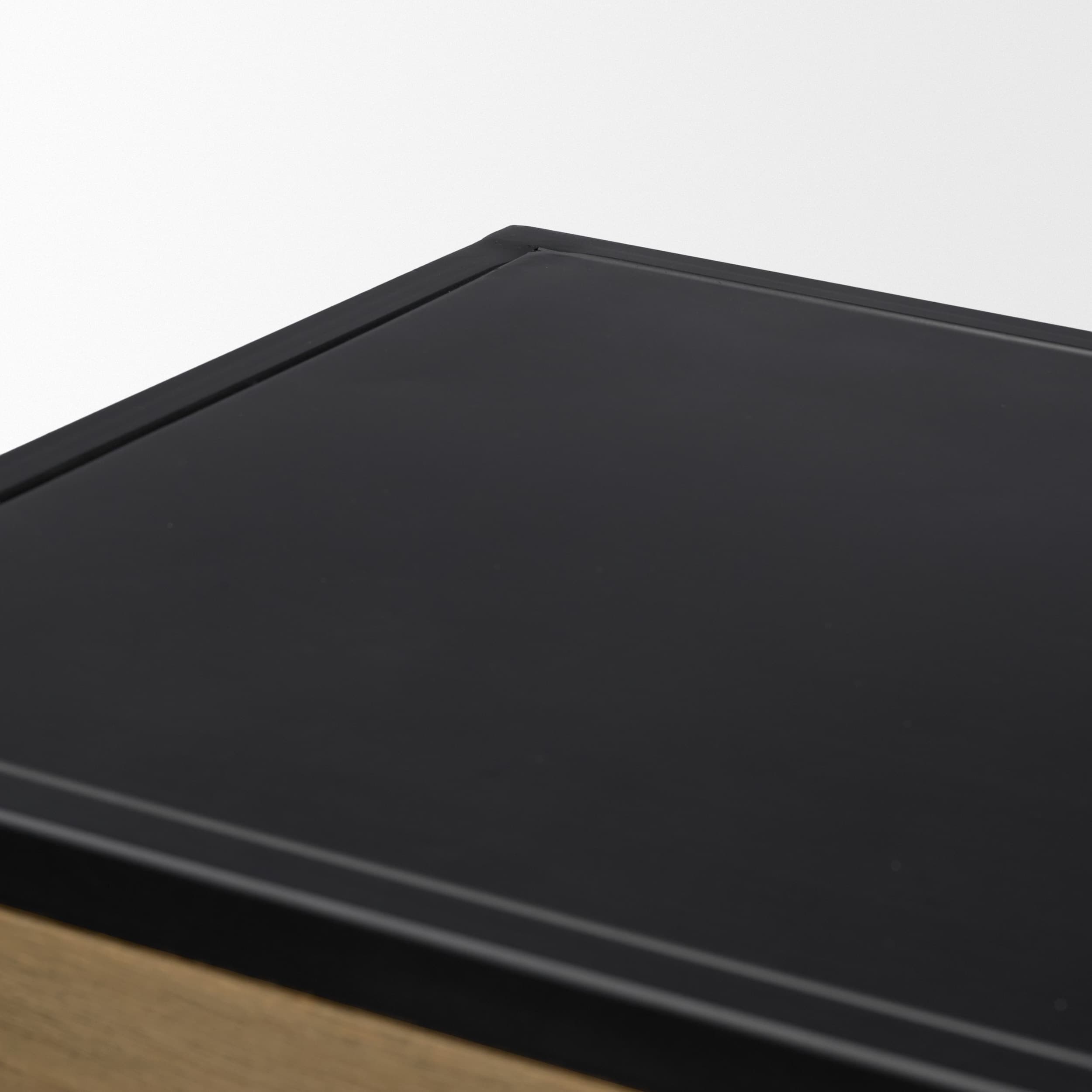Sloan 40.0W Light Brown W/Black Metal Frame Accent Cabinet — product photograph