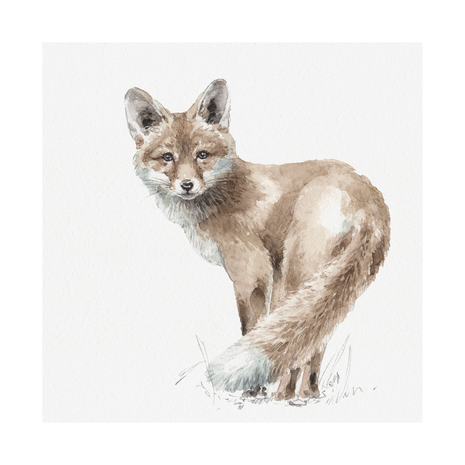 Forest Friends XI (Fox) by Lisa Audit a Hand Embellished Textured Canvas — product photograph