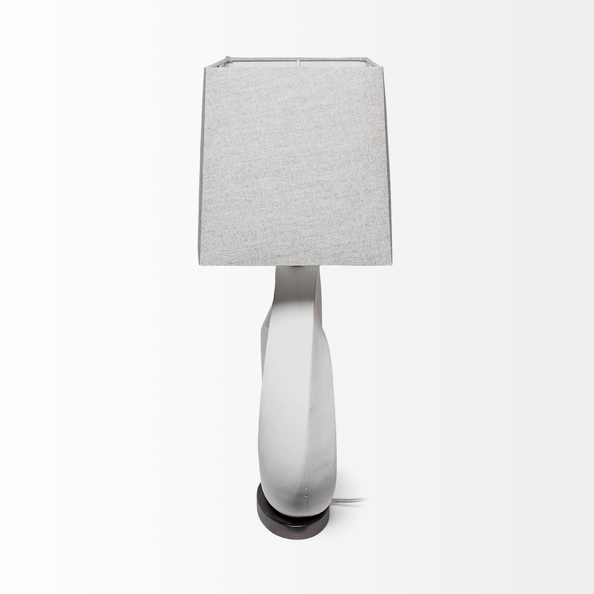 Celtica (26.8"H) White Resin Ring-Shaped Base Table Lamp — product photograph