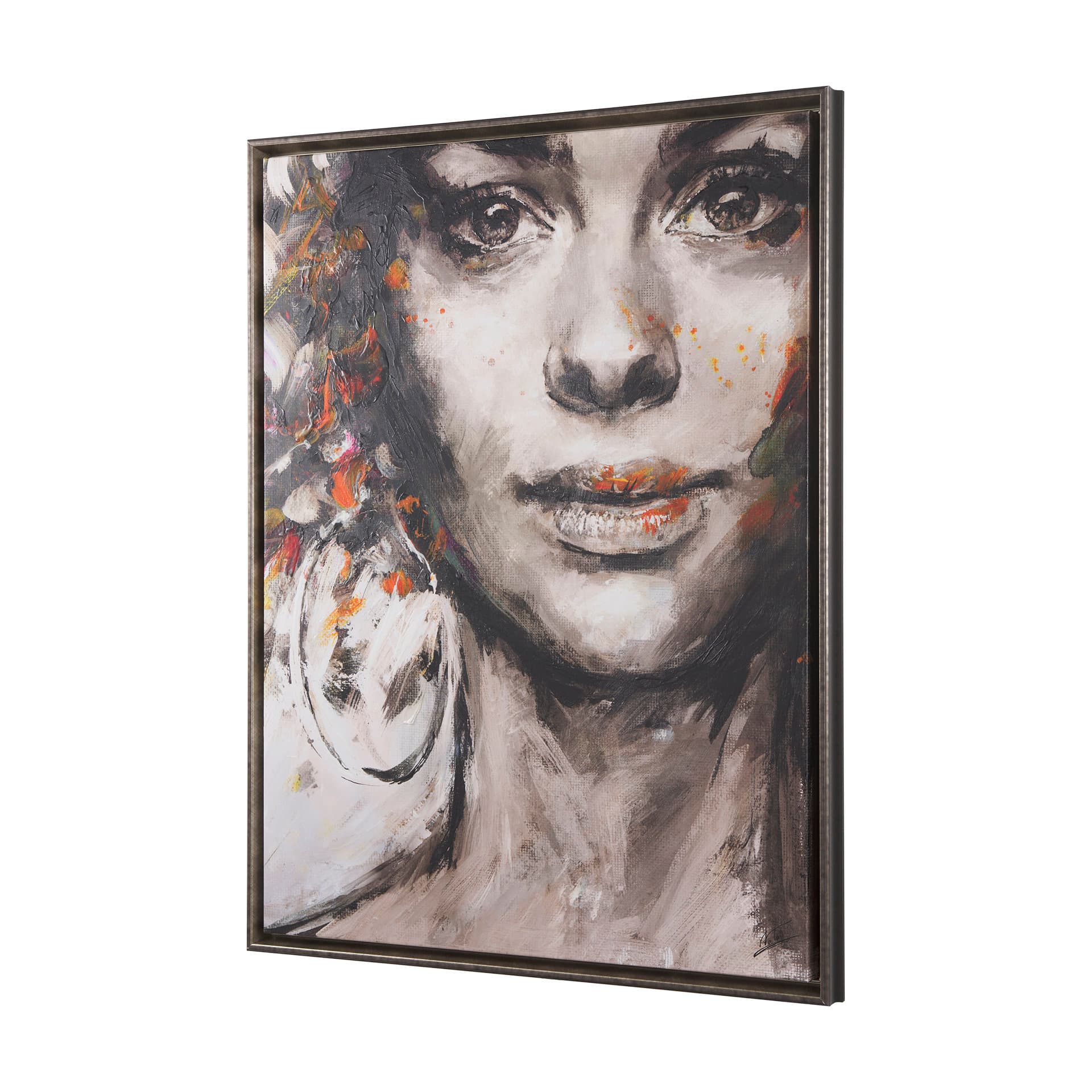 Unity II Woman (FL) by Mercana Studio a Hand Embellished Textured Framed Canvas — product photograph