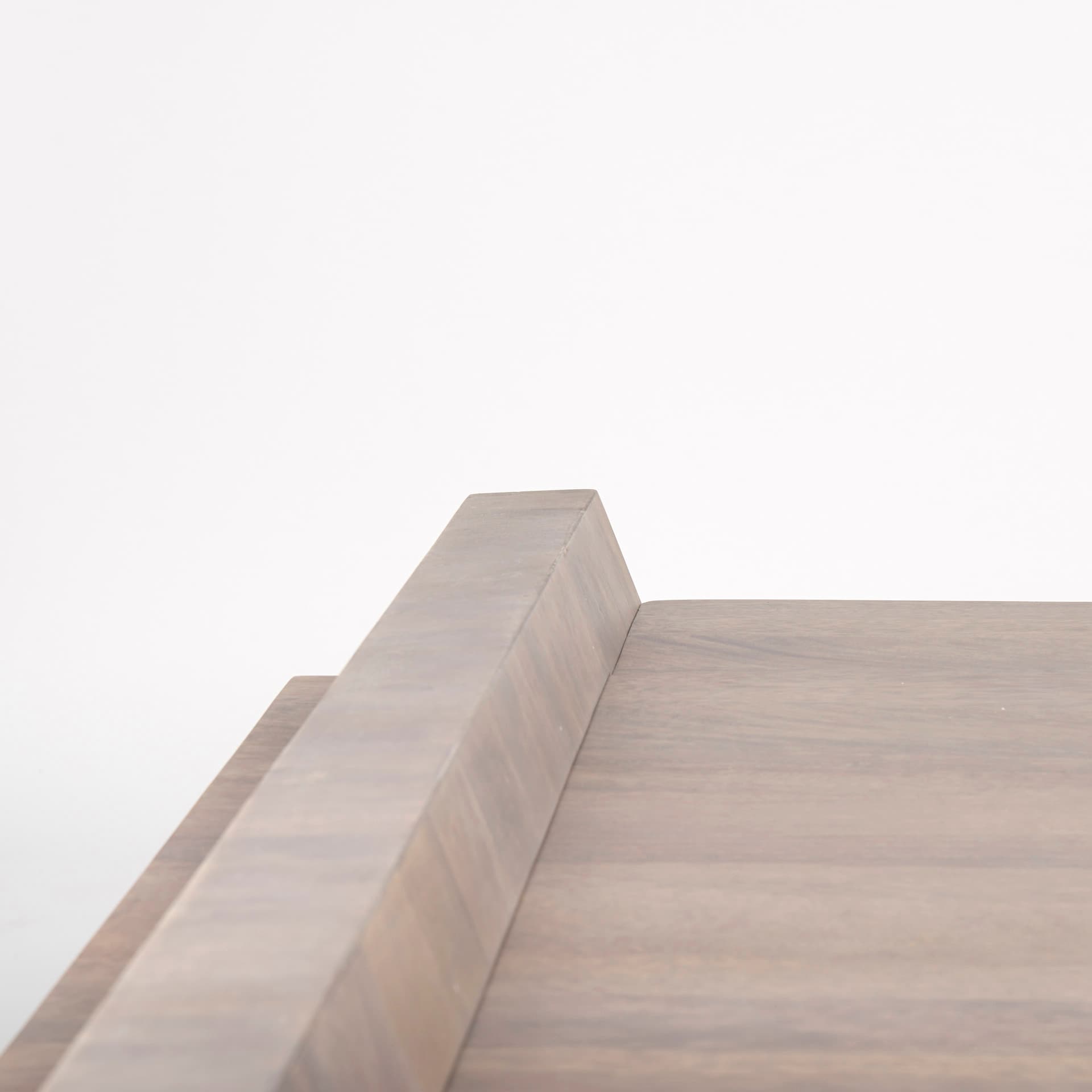 Elaine 59x36 Brown Solid Wood Top & Base Coffee Table — product photograph