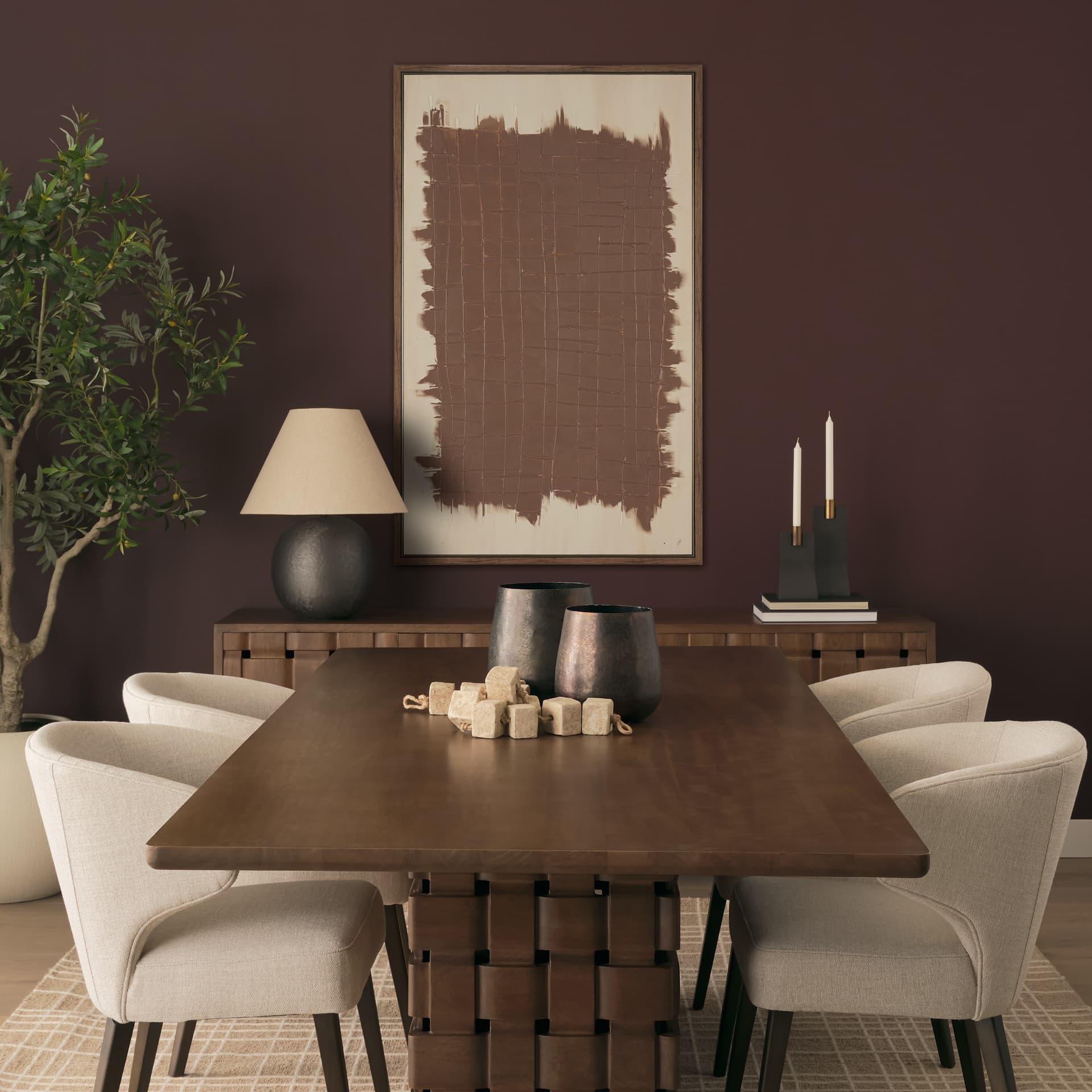 Lineage by Mercana Studio Handmade Original Framed Canvas Artwork — in a styled room