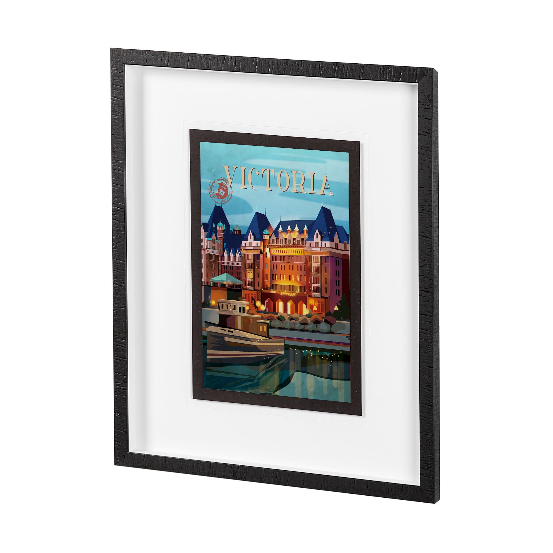 Victoria Go Canada (M) by Mercana Studio a Framed Art Print Matted under Glass — product photograph