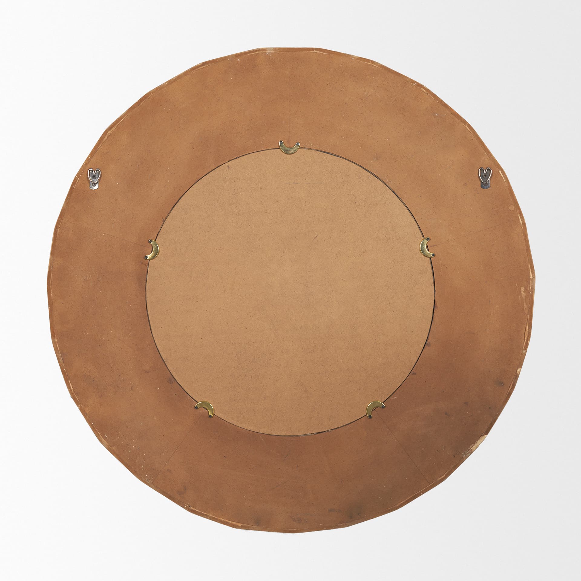 Ranela Light Brown Beaded Wooden Wall Mirror — product photograph
