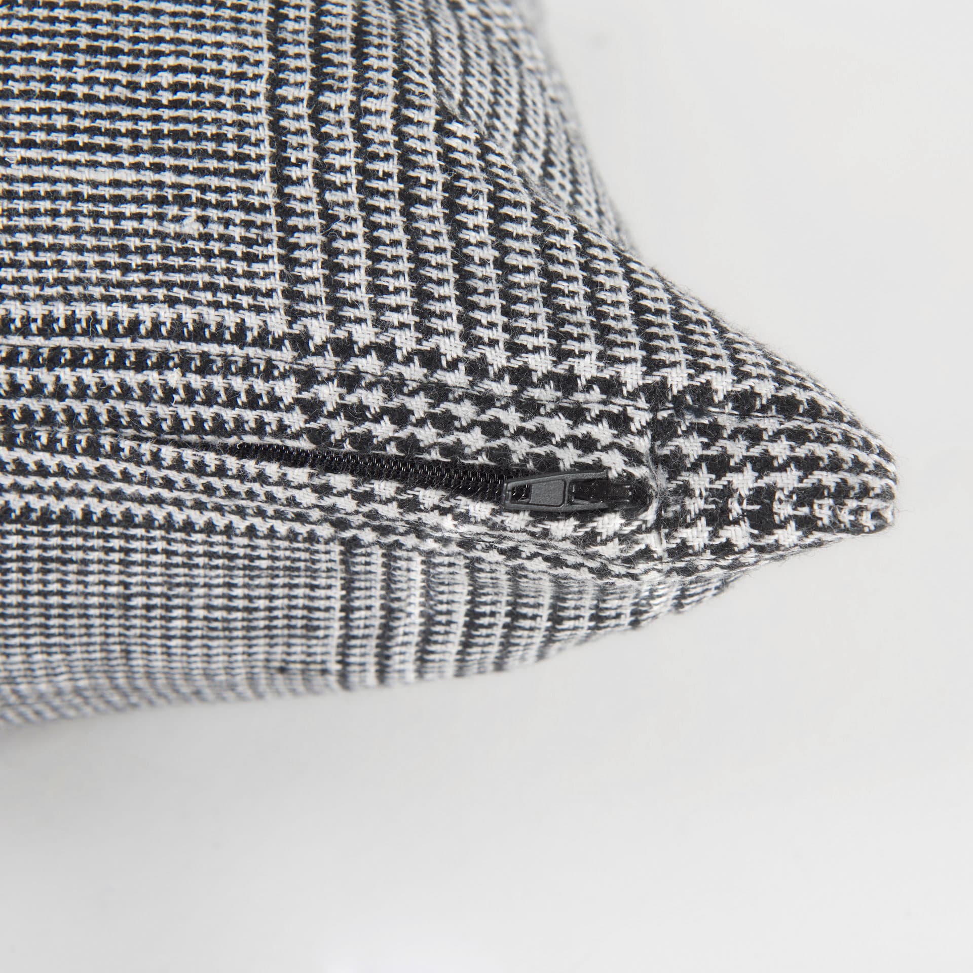 Ramone 14x26 White and Black Fabric Pillow Cover — product photograph