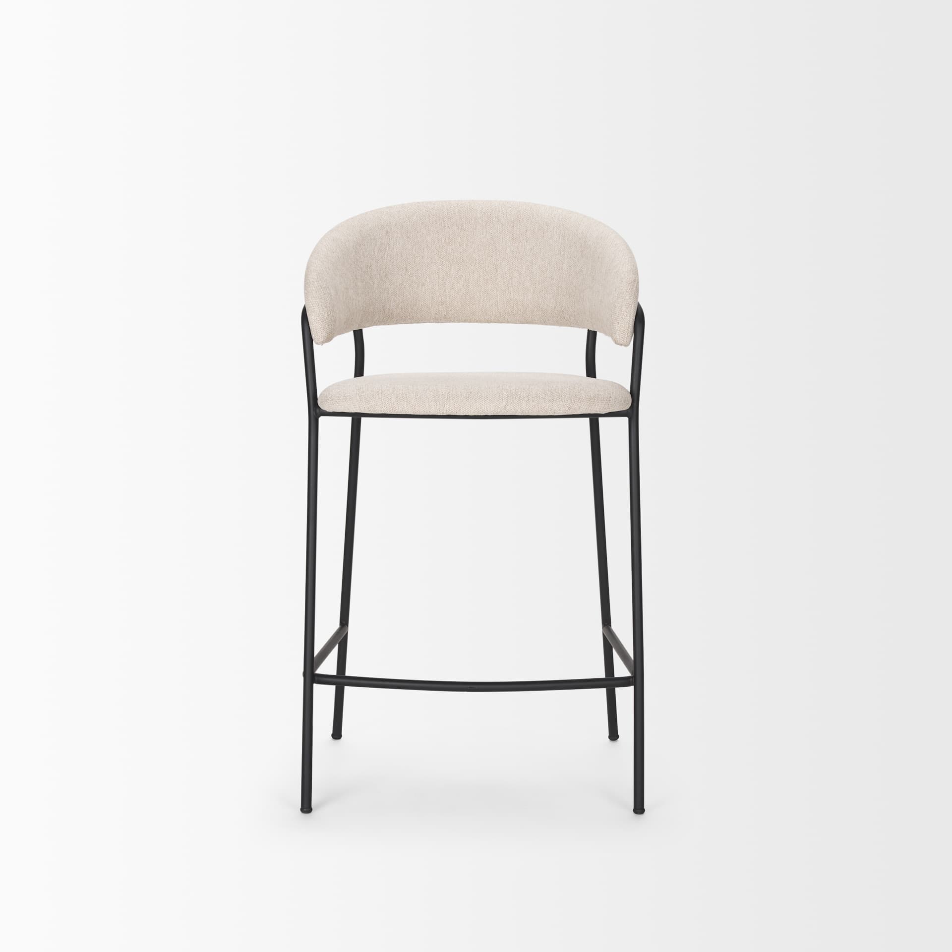 Carolyn Open Back 25.9in Seat Counter Stool | Oatmeal — product photograph
