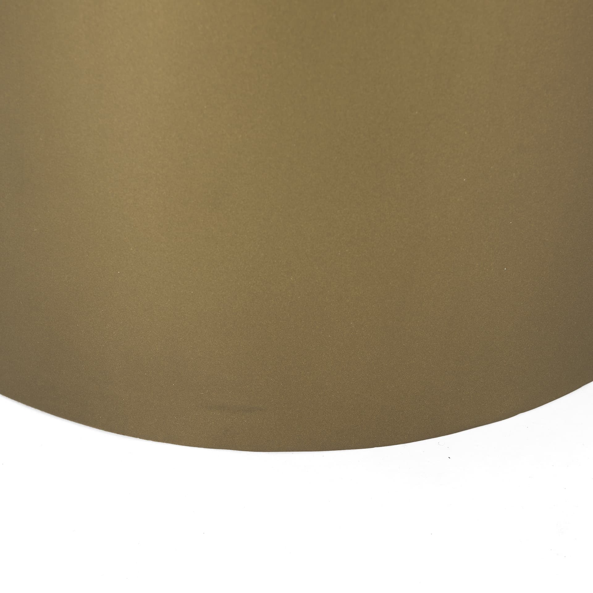 Eclipse Antique Brass Metal Drum Base w/ Dark Brown Wood Top End/Side Table — product photograph