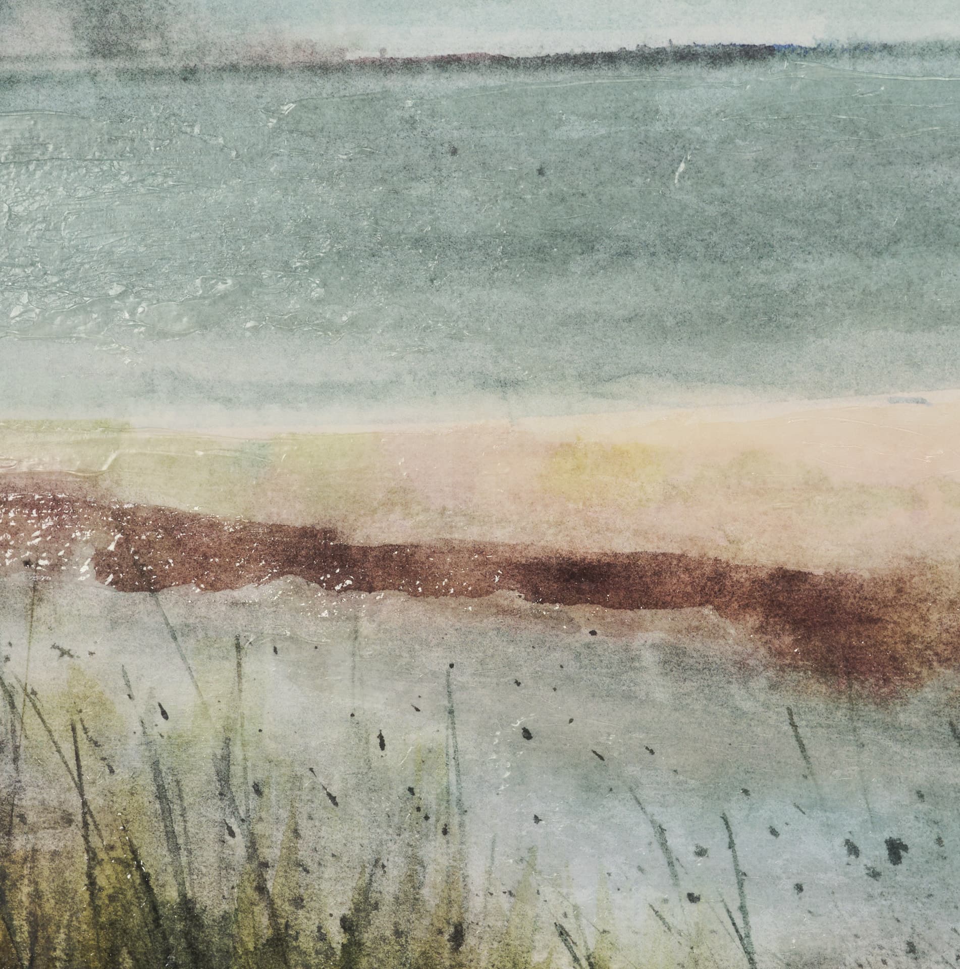 Shoreline Beauty III by Mercana Studio Hand Embelished Framed Artwork Matted under Glass — product photograph