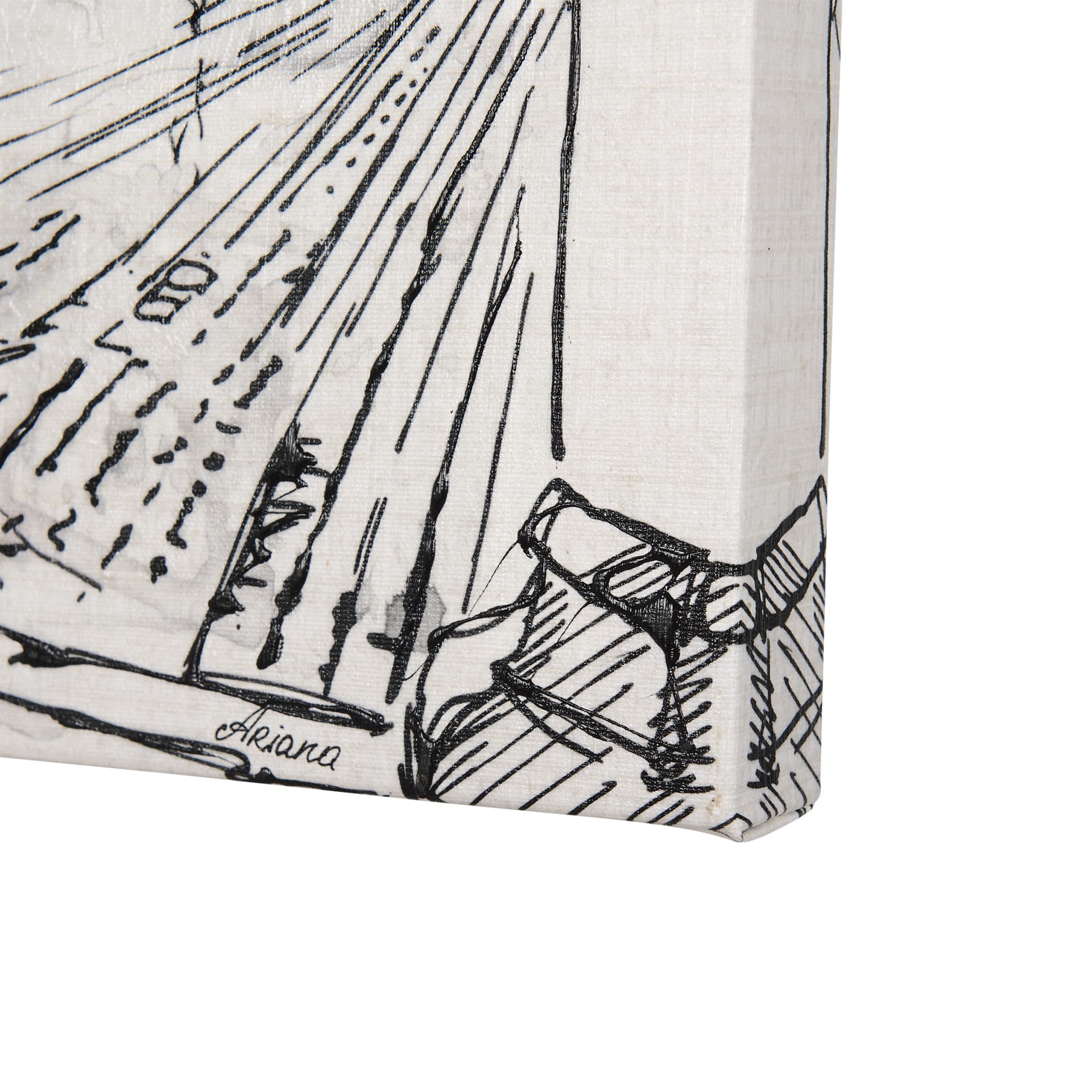 Travel memories IV by Mercana Studio a Hand Embellished Textured Canvas — product photograph