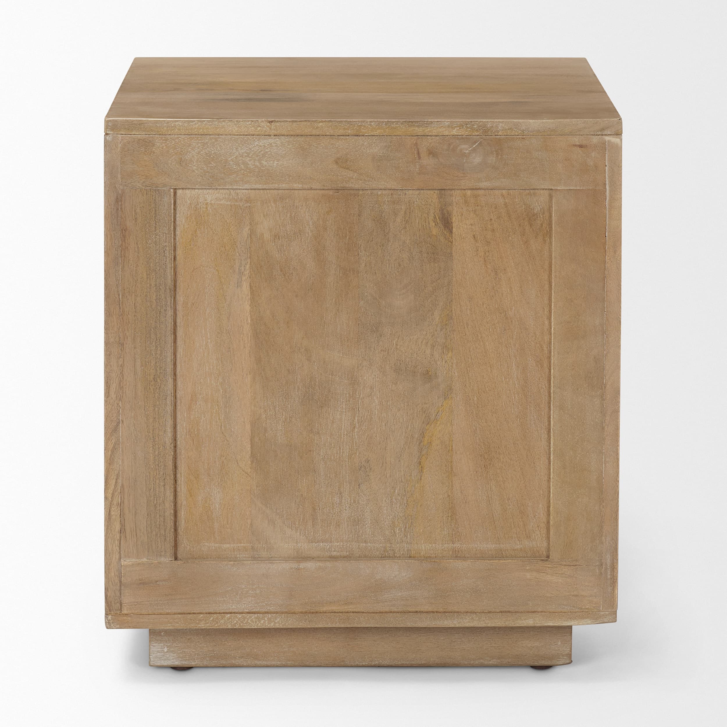 Grier Light Brown Wood w/ Cane End Table — product photograph