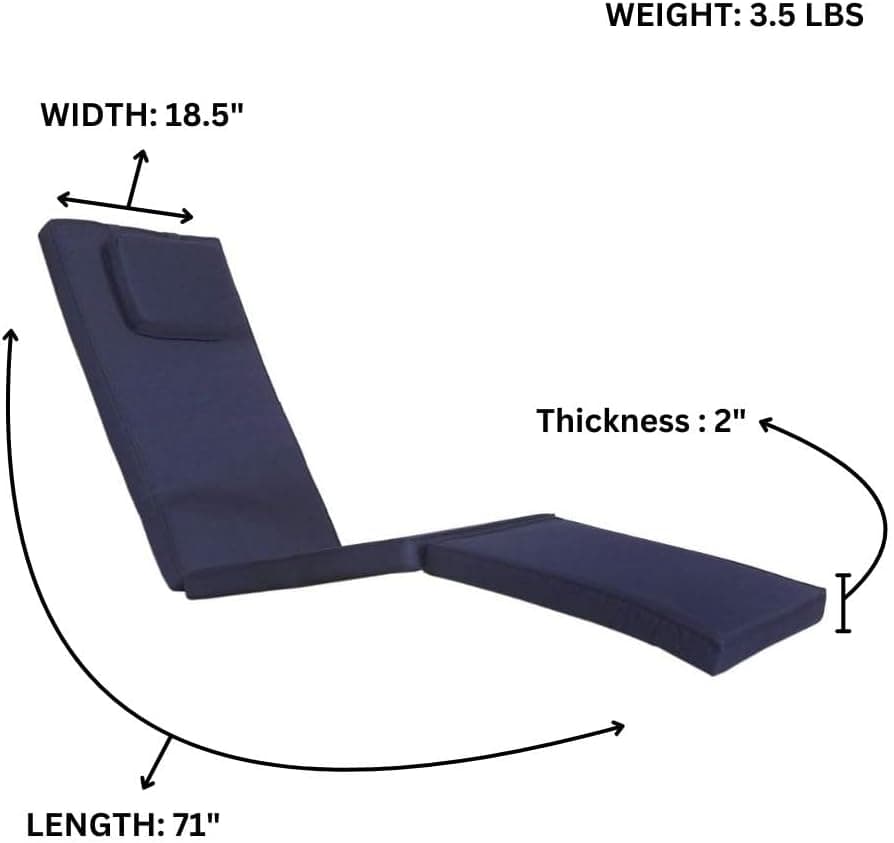 Steamer Chair Blue Cushion TC53-B — product photograph