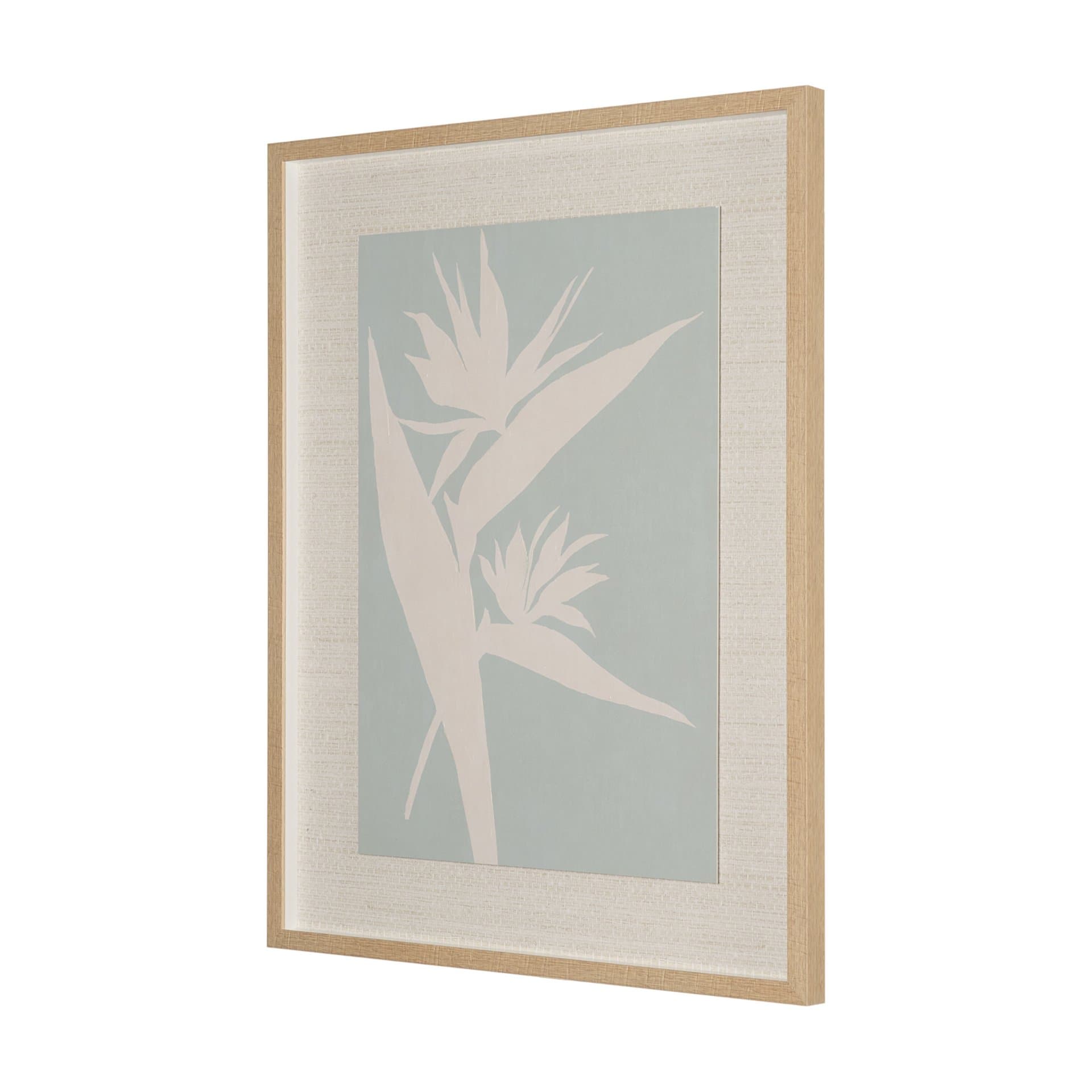 Verdant Silhouettes I by Hannah Dawson Hand Embelished Textured Framed Artwork Matted under Glass — product photograph