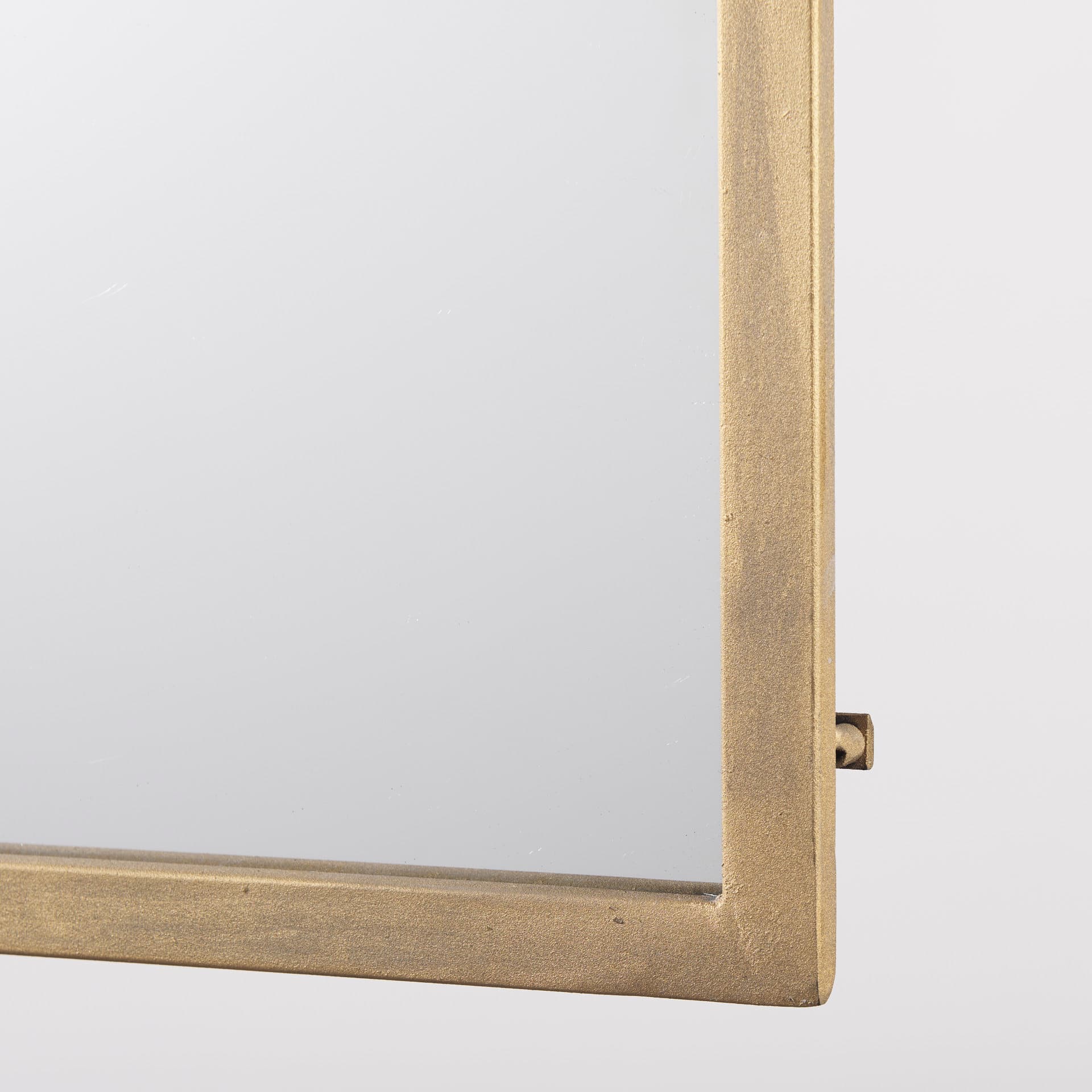 Giovanna 23.6L x 1.2W x 48.8H Gold Metal Frame Rounded Arch Vanity Mirror — product photograph