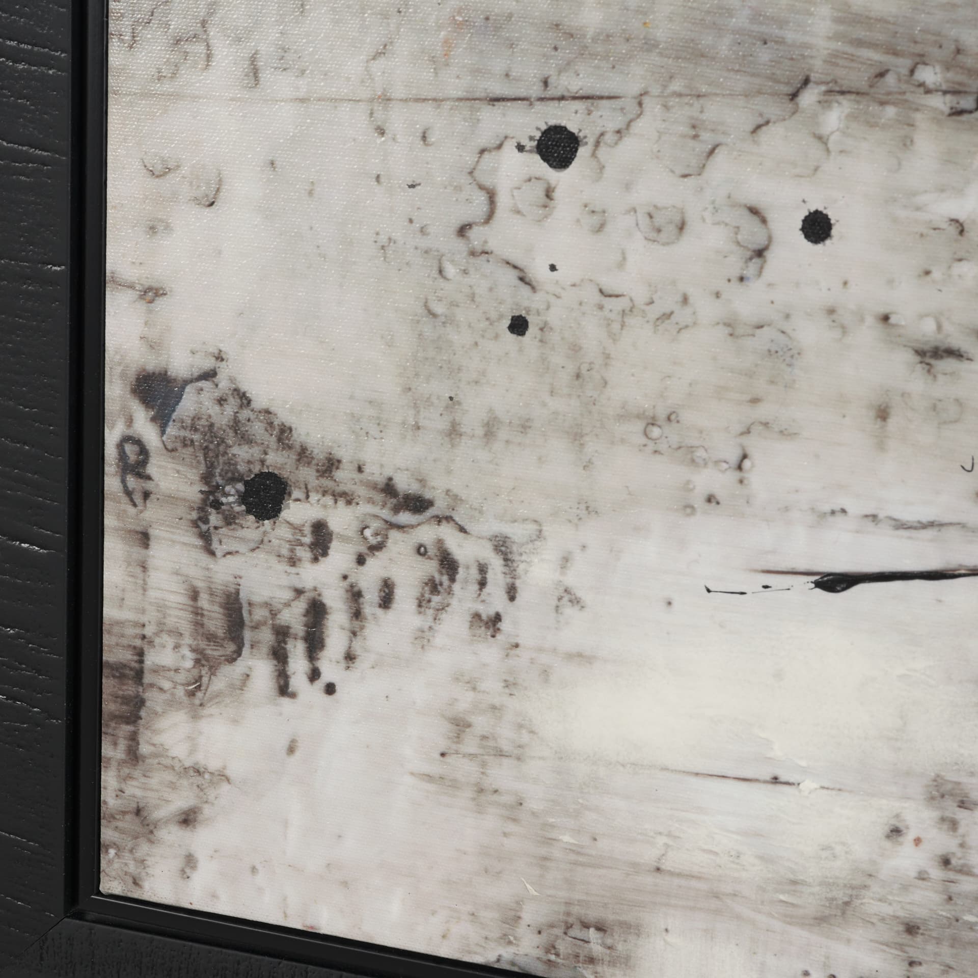 Blk Wht Bronze I by Jennifer Goldberger a Hand Embellished Textured Framed Canvas — product photograph