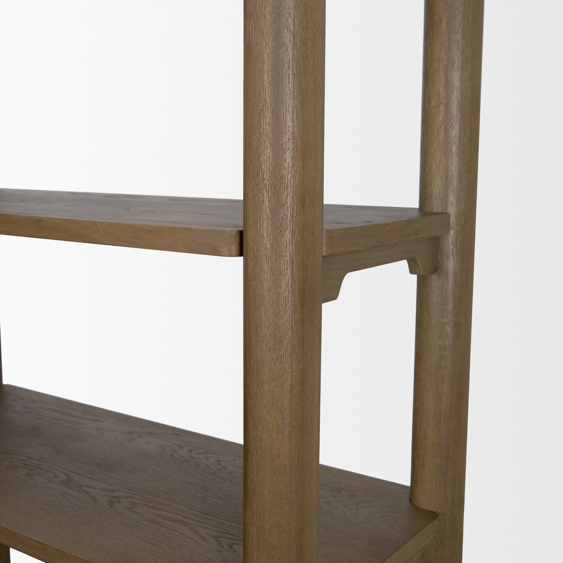 Alden Medium Brown Wood Open Shelving Unit — product photograph