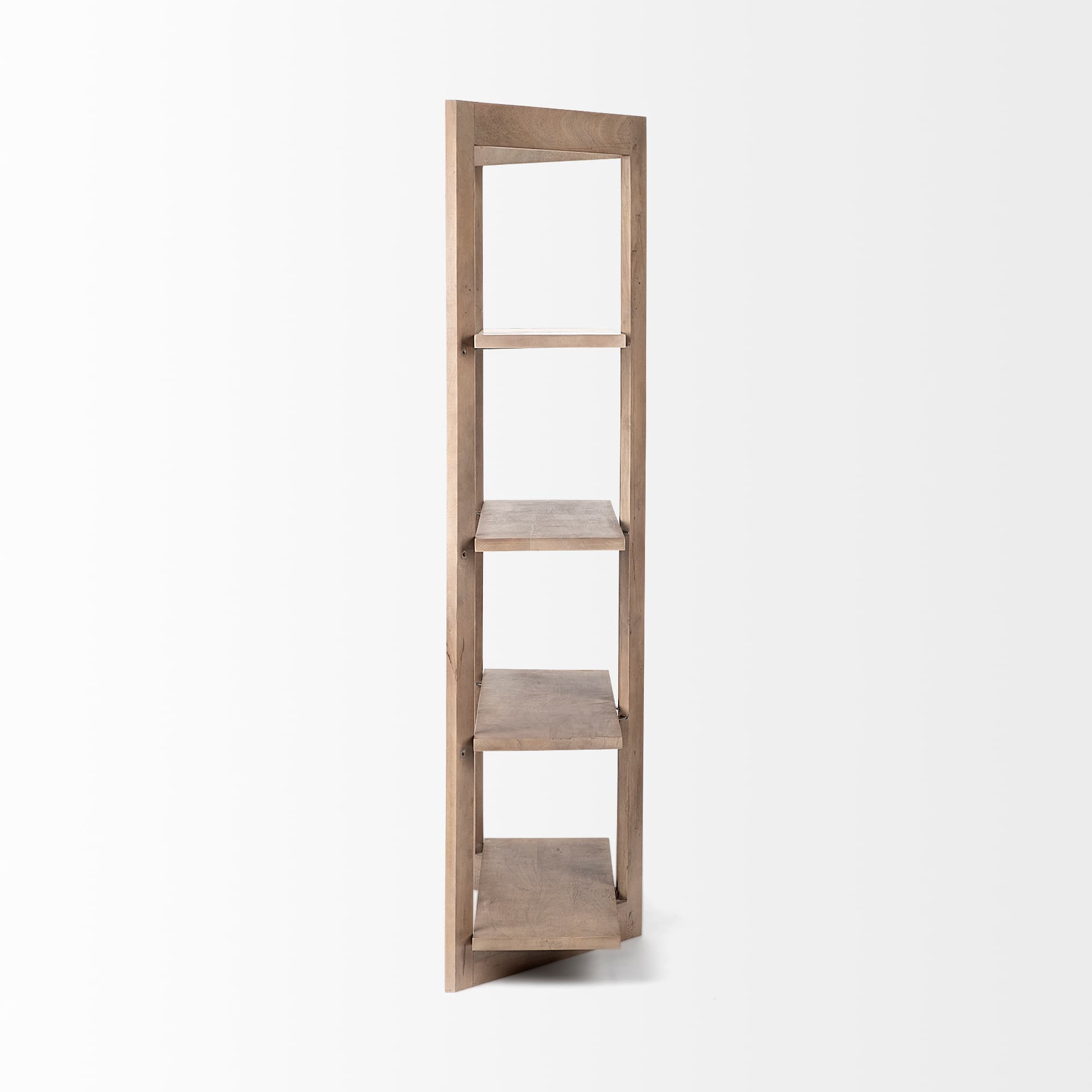 Turnbull I 42L x 16W x 72H Light Brown Wood Four Shelf Shelving Unit — product photograph