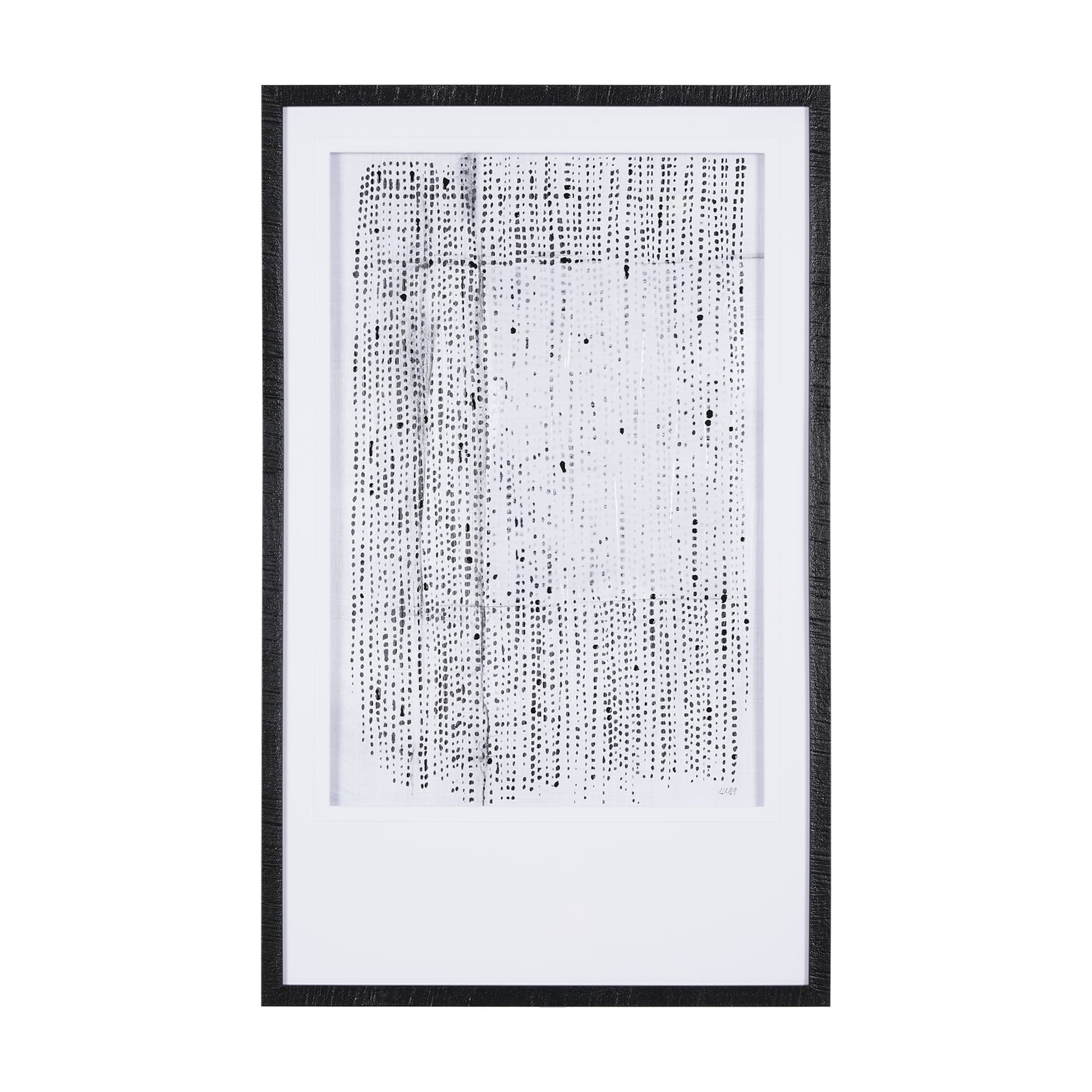Dot Texture I by Mercana Studio a Hand Embellished Textured Framed Art Print Matted under Glass — product photograph