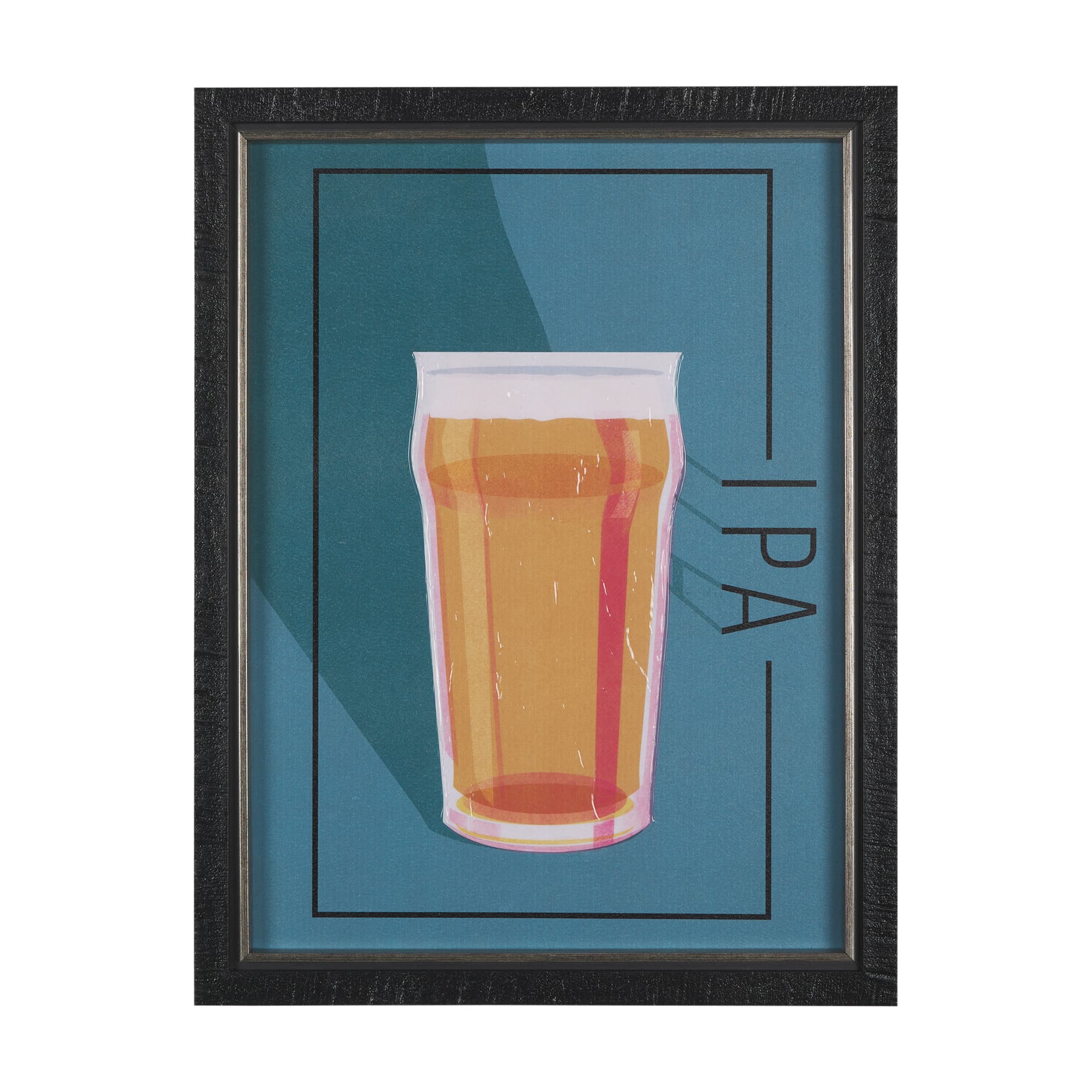 Beer Poster IPA by Mercana Studio a Hand Embellished Textured Framed Art Print — product photograph