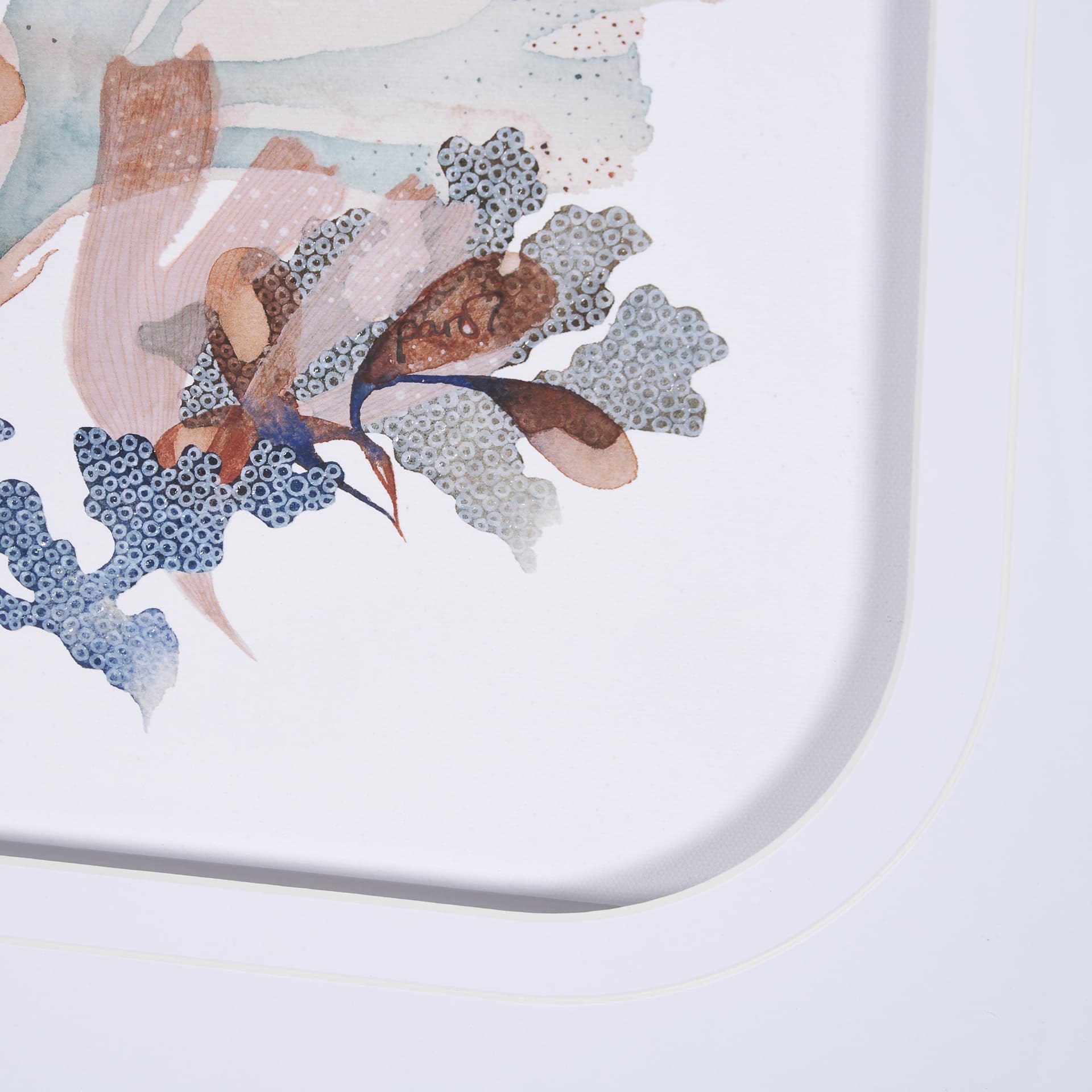 Seagrass - Stir by Mercana Studio a Hand Embellished Textured Framed Art Print Matted under Glass — product photograph