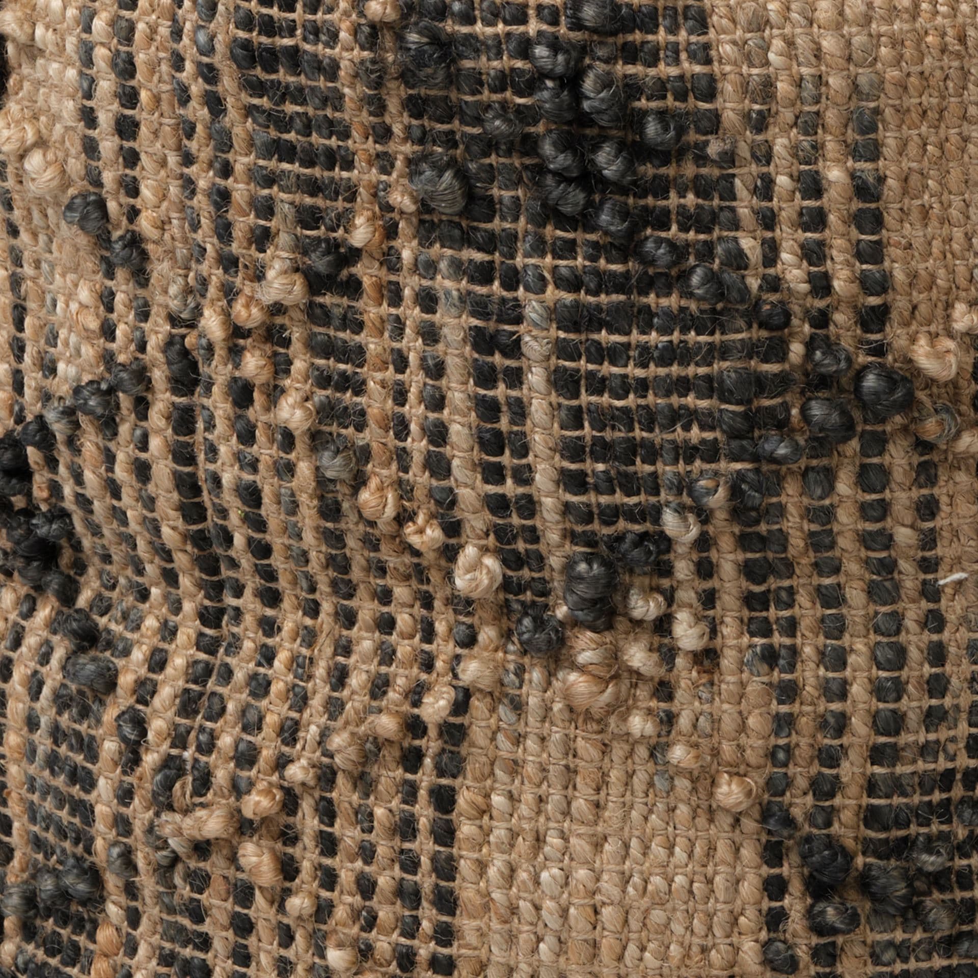 Riley Tan Jute Popcorn Stich Cylindrical Pouf — product photograph