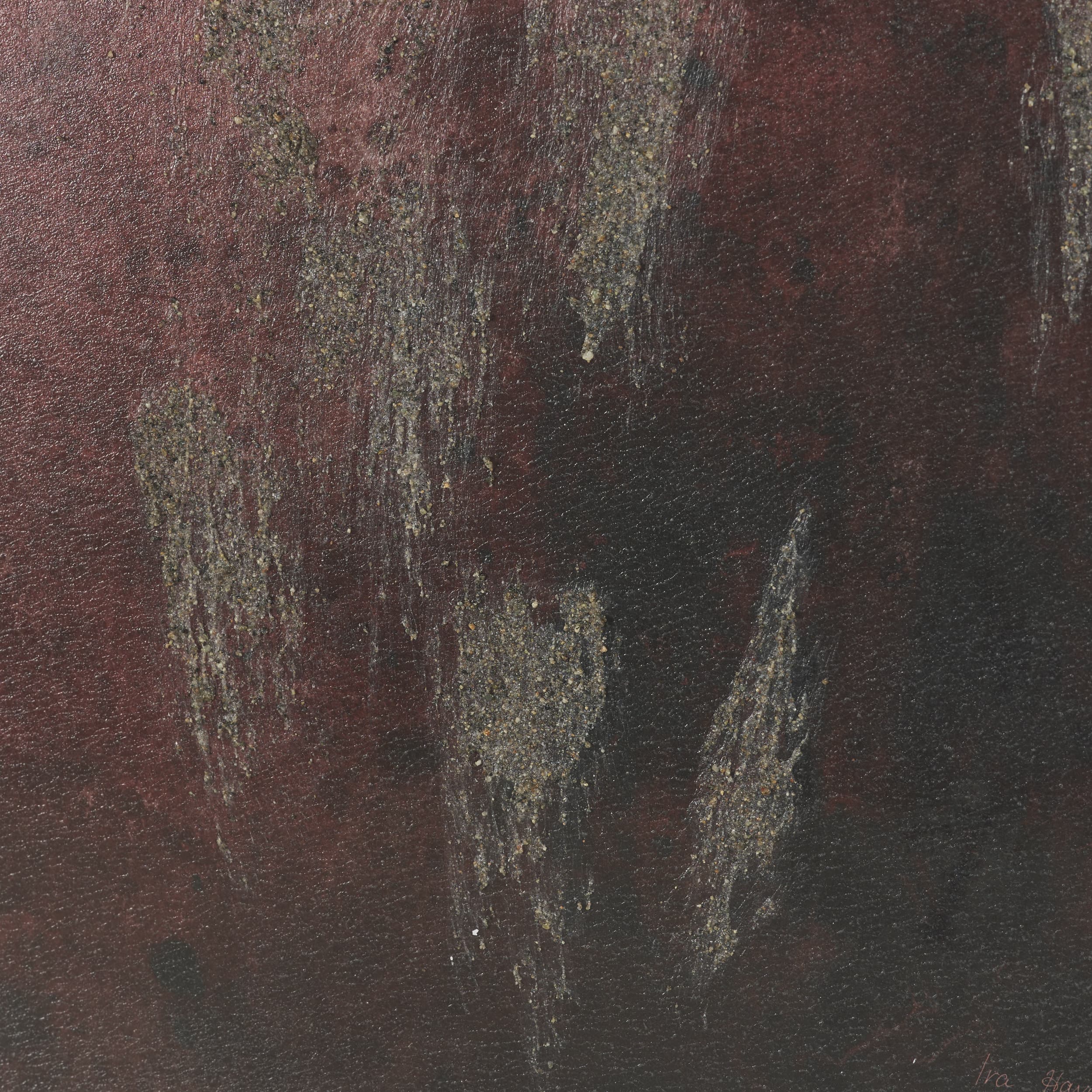 Aged In Silence I by Ira Havuka Hand-Embellished Textured Framed Artwork Matted under Glass — product photograph