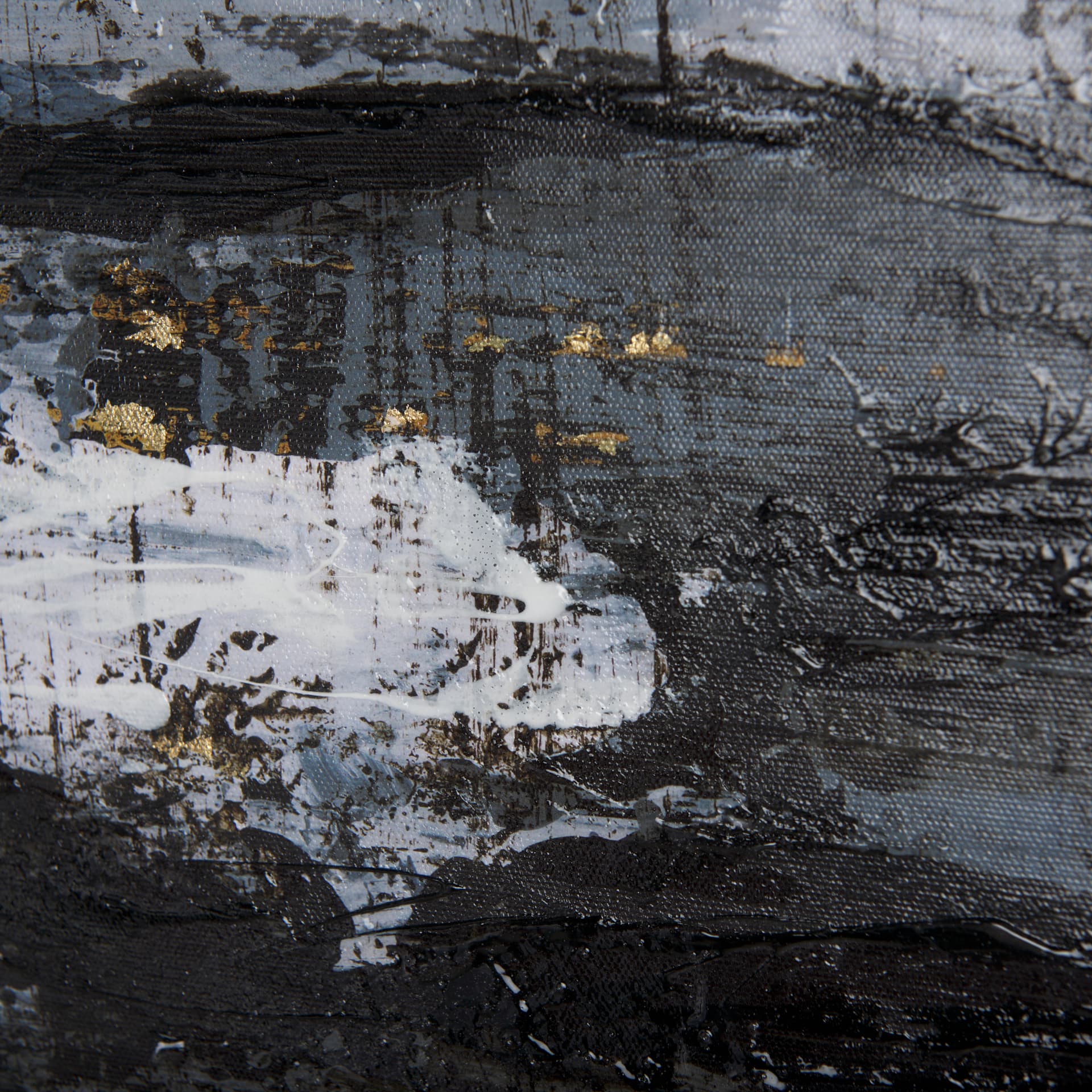 Silver and gold inspiration II by Mercana Studio a Hand Embellished Textured Canvas — product photograph