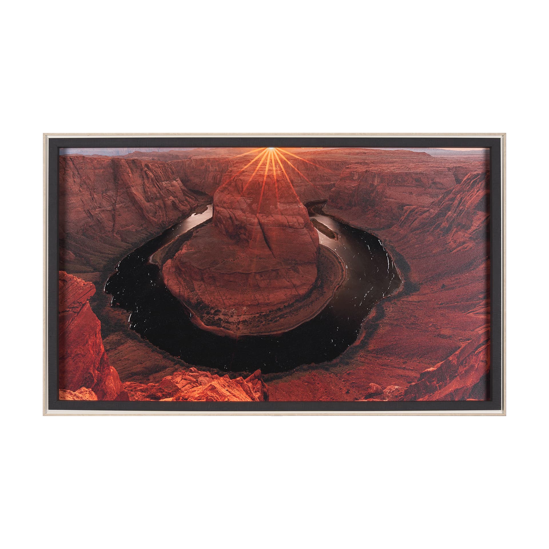 Horseshoe Bend by Gary Blatter a Hand Embelished Textured Framed Photo Art Print — product photograph