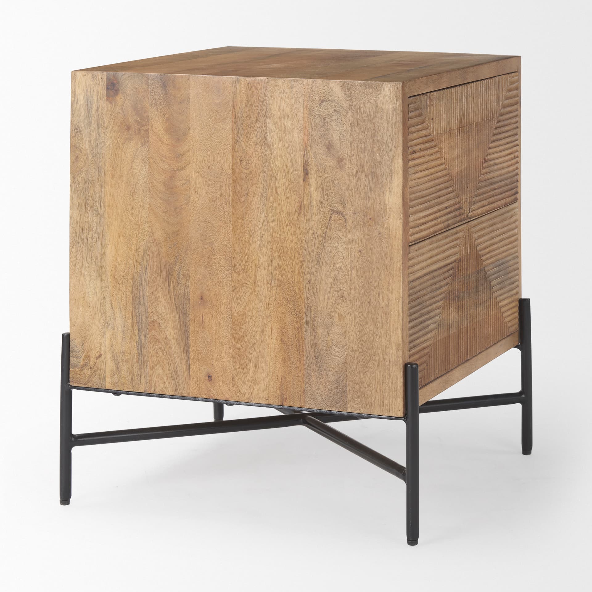 Cairo 22.0L x 22.0W x 26.0H Wood 2 Drawer Accent table — product photograph