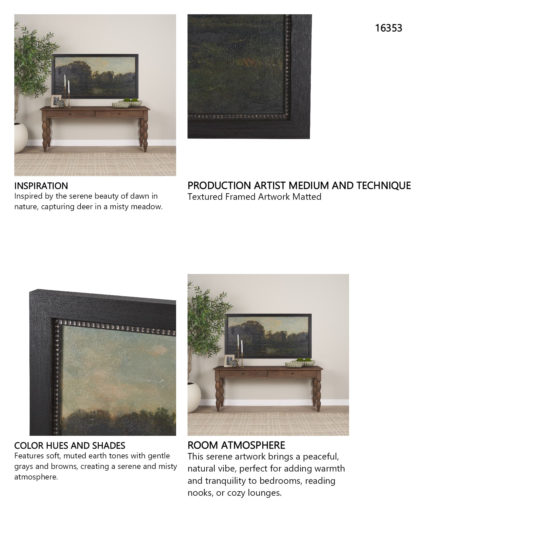 Landscape with Ducks by Charles-Francois Daubigny Textured Framed Artwork Matted — in a styled room