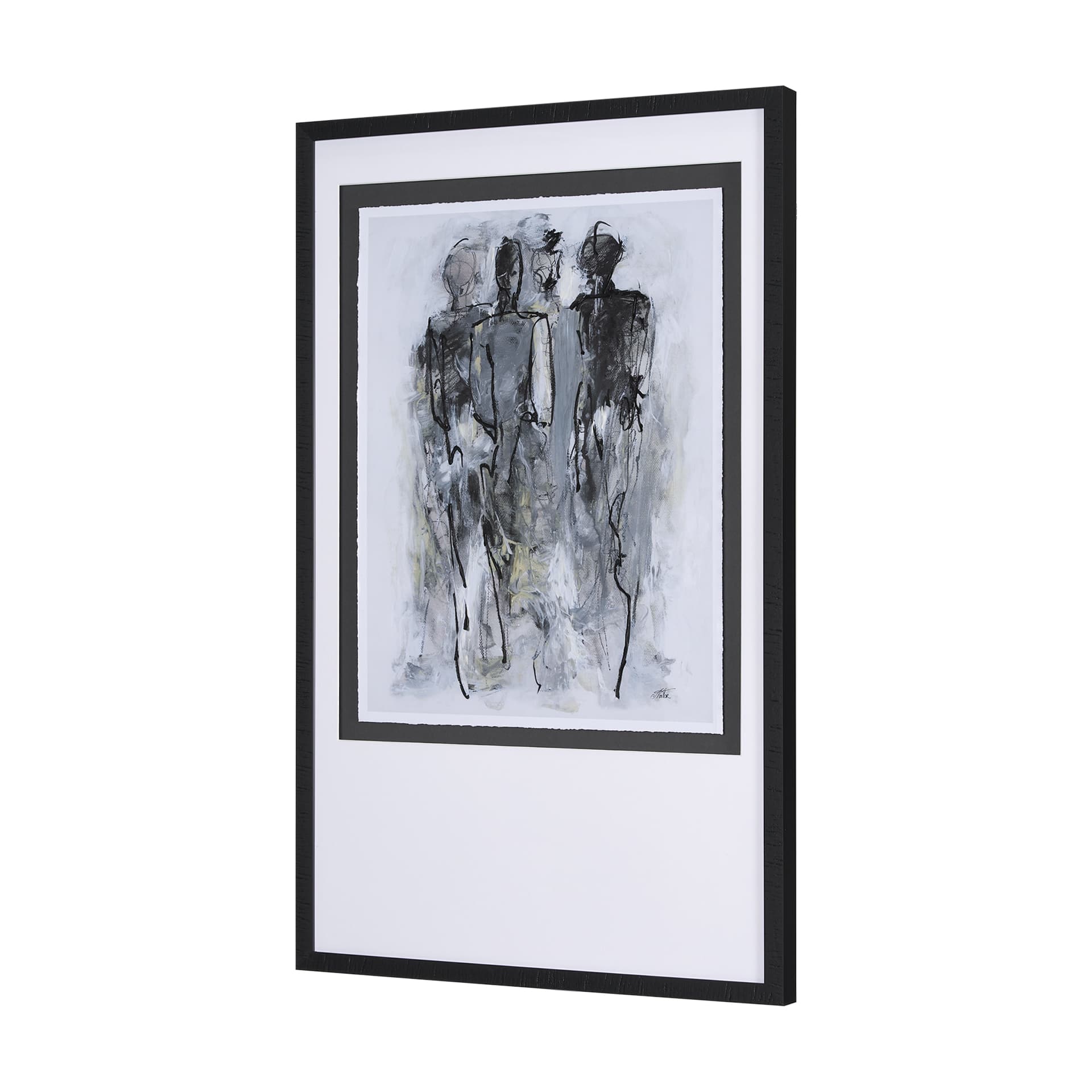 Gathering II by Mercana Studio a Hand Embellished Textured Framed Art Print Matted under Glass — product photograph