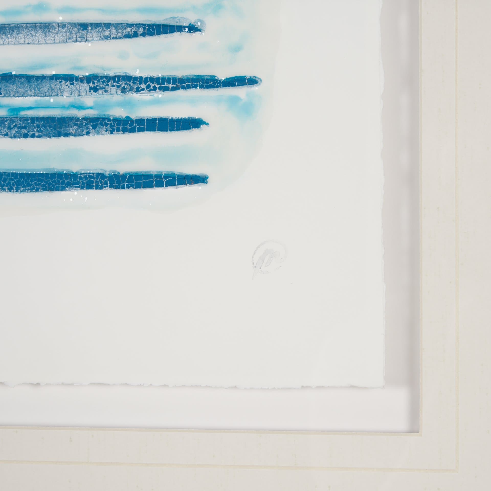 Calm River Blue II by Studio M a handmade Original Framed Artwork under Glass — product photograph