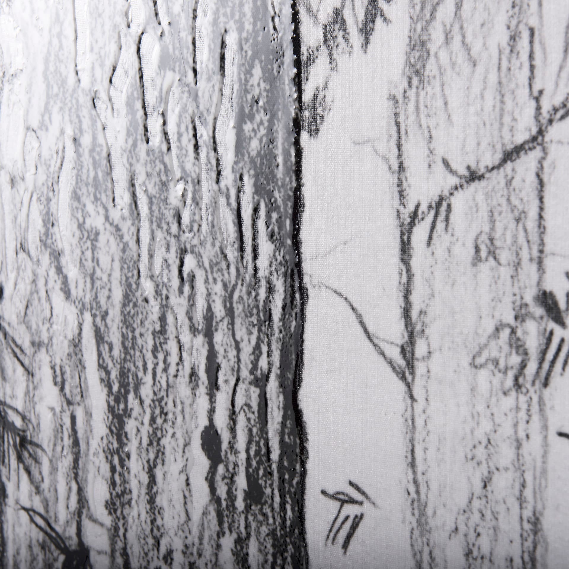Forest BW I by Ariana a Hand Embellished Textured Canvas — product photograph