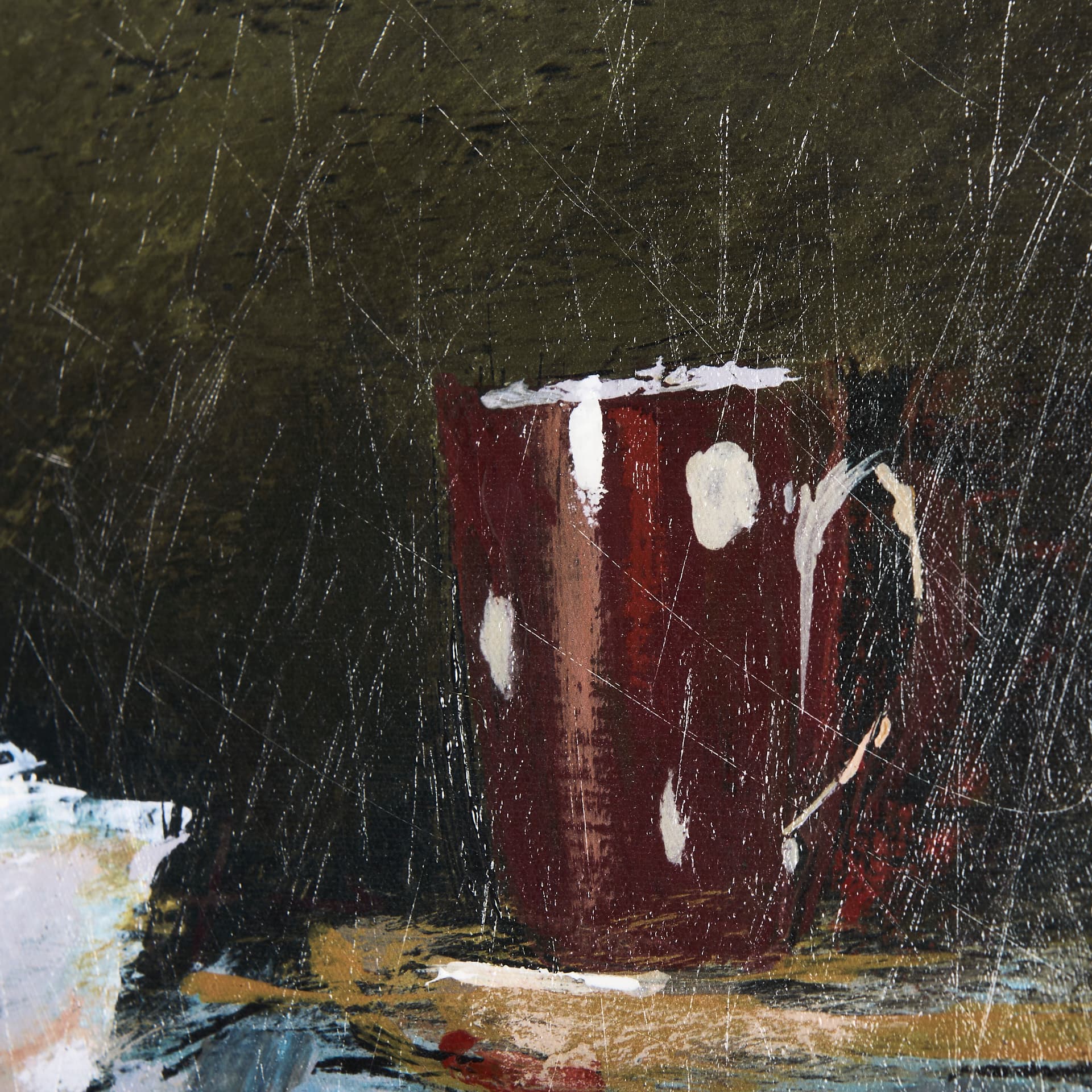 Still Life with Crock by Mercana Studio a Hand Embellished Textured Canvas — product photograph