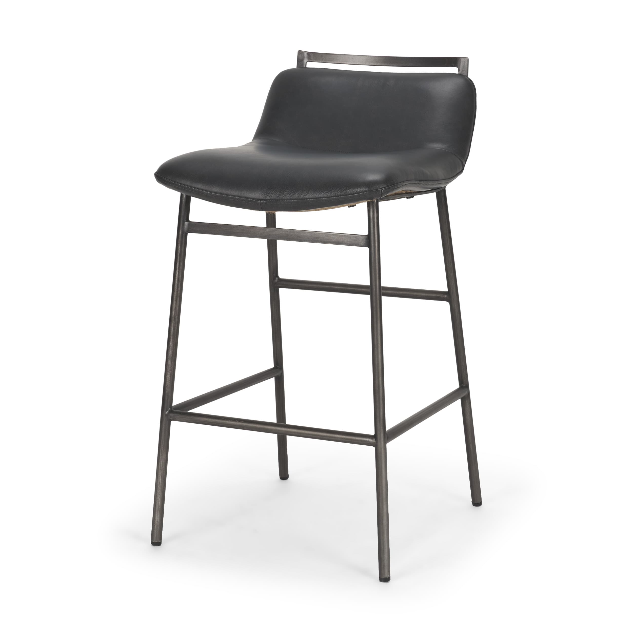 Kavalan Backless 33.5in Seat Counter Stool | Chocolate Leather — product photograph