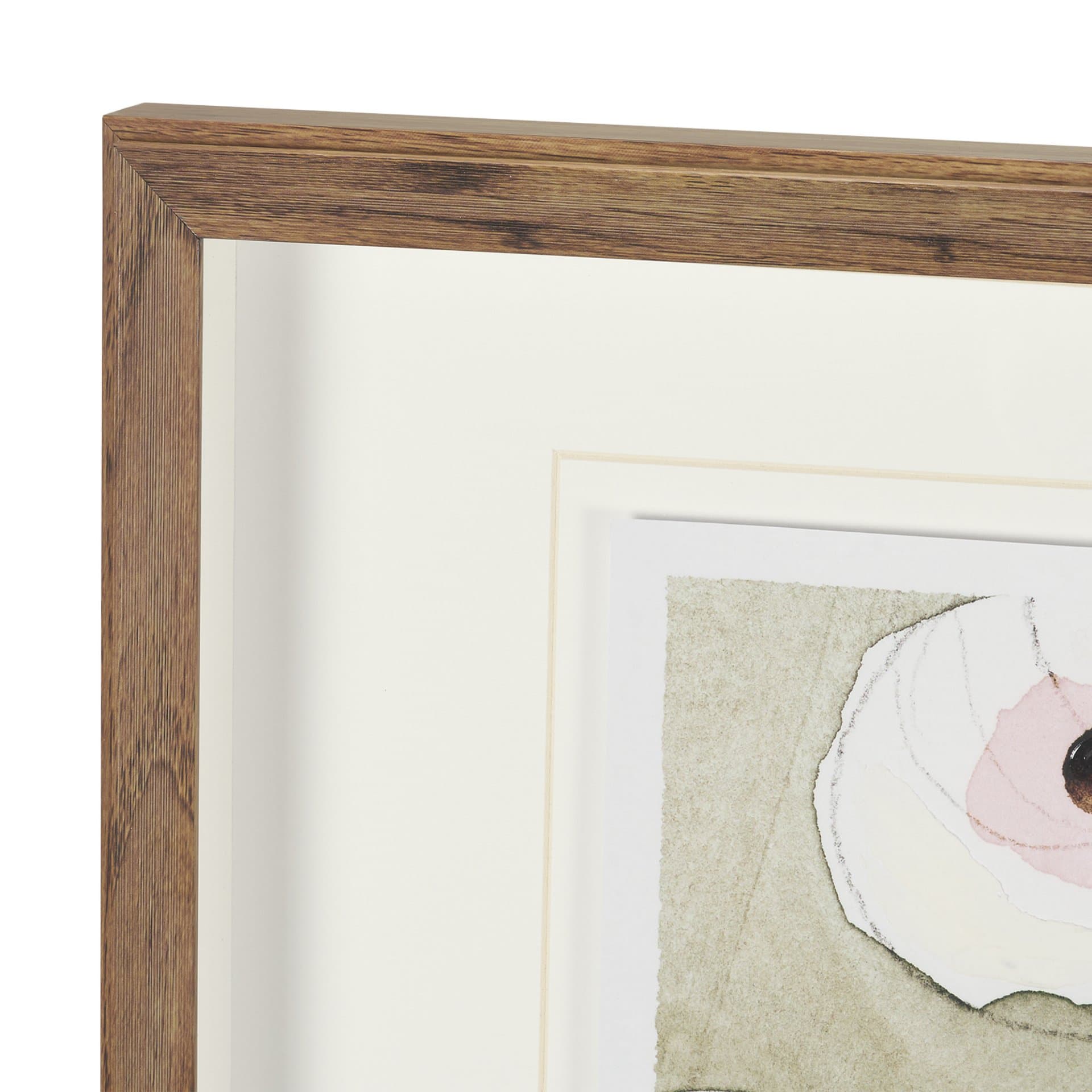 Butterfly Ranunculus I by Mercana Studio Hand-Embellished Framed Artwork Matted under Glass — product photograph