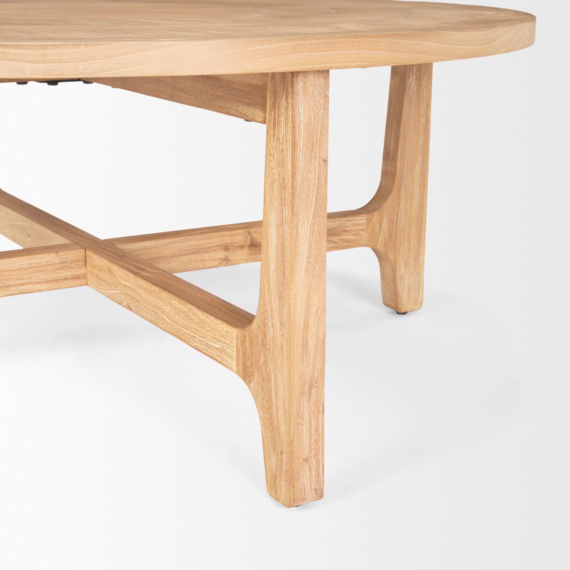 Taylin Light Brown Wood Round Coffee Table — product photograph