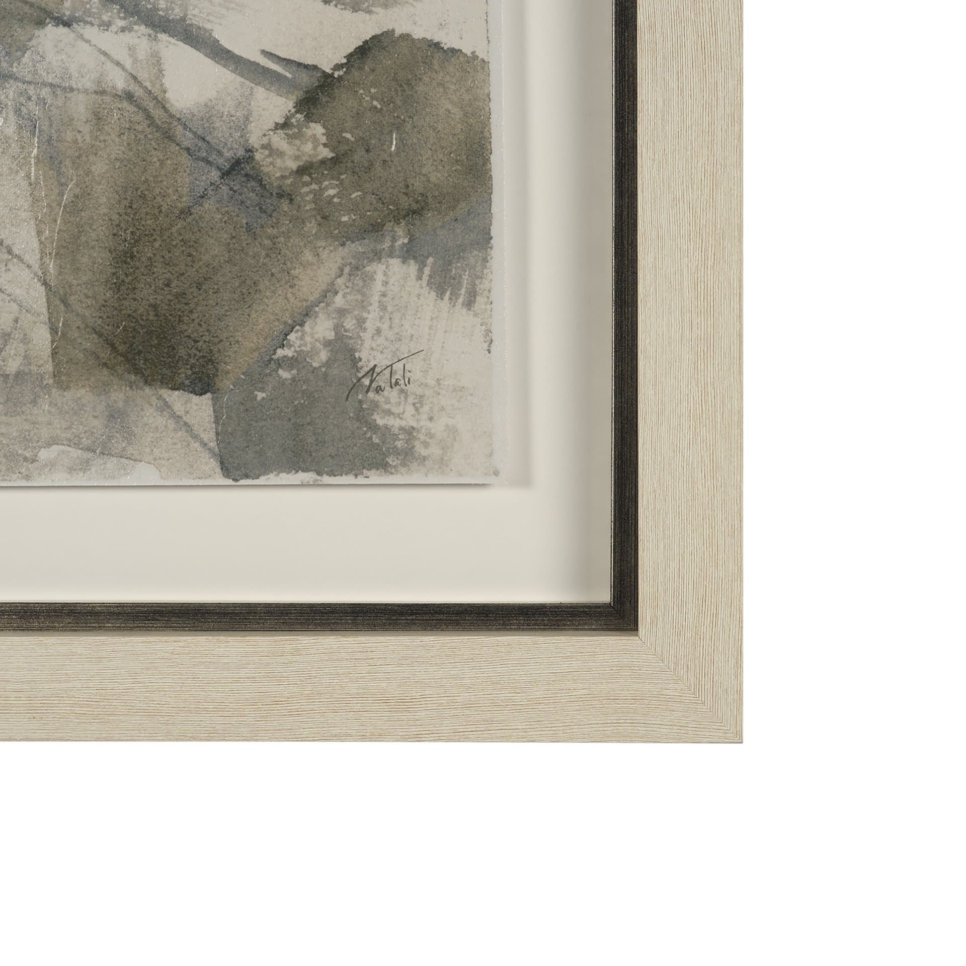 Deer Trail I by Mercana Studio Hand Embelished Textured Framed Artwork Matted under Glass — product photograph
